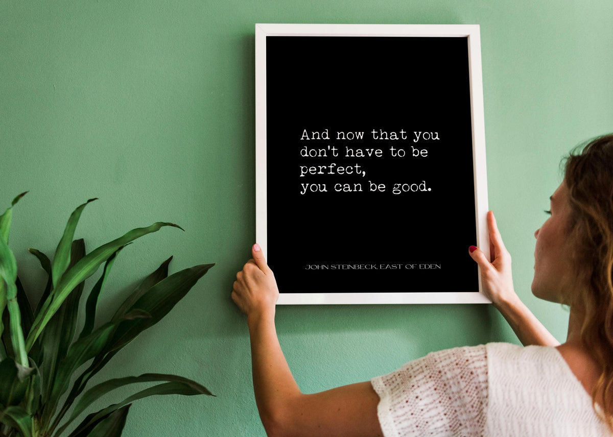John Steinbeck Quote Print: East of Eden, Vintage Typewriter Style