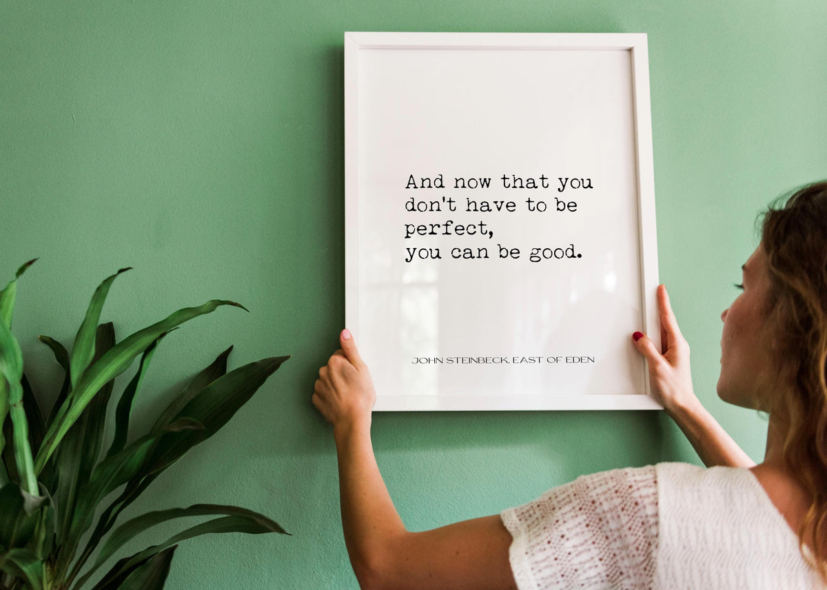 John Steinbeck Quote Print: East of Eden, Vintage Typewriter Style