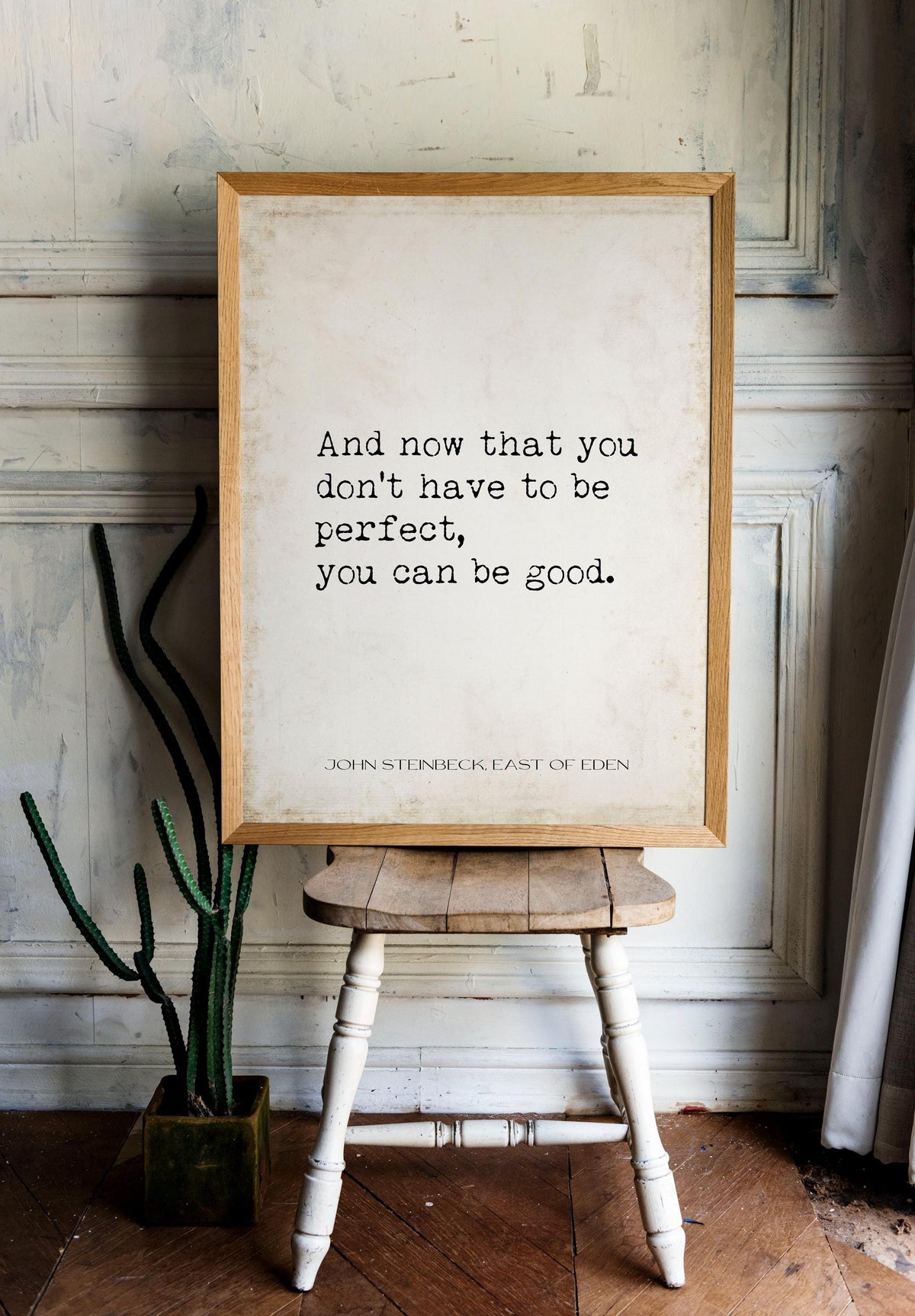 John Steinbeck Quote Print: East of Eden, Vintage Typewriter Style