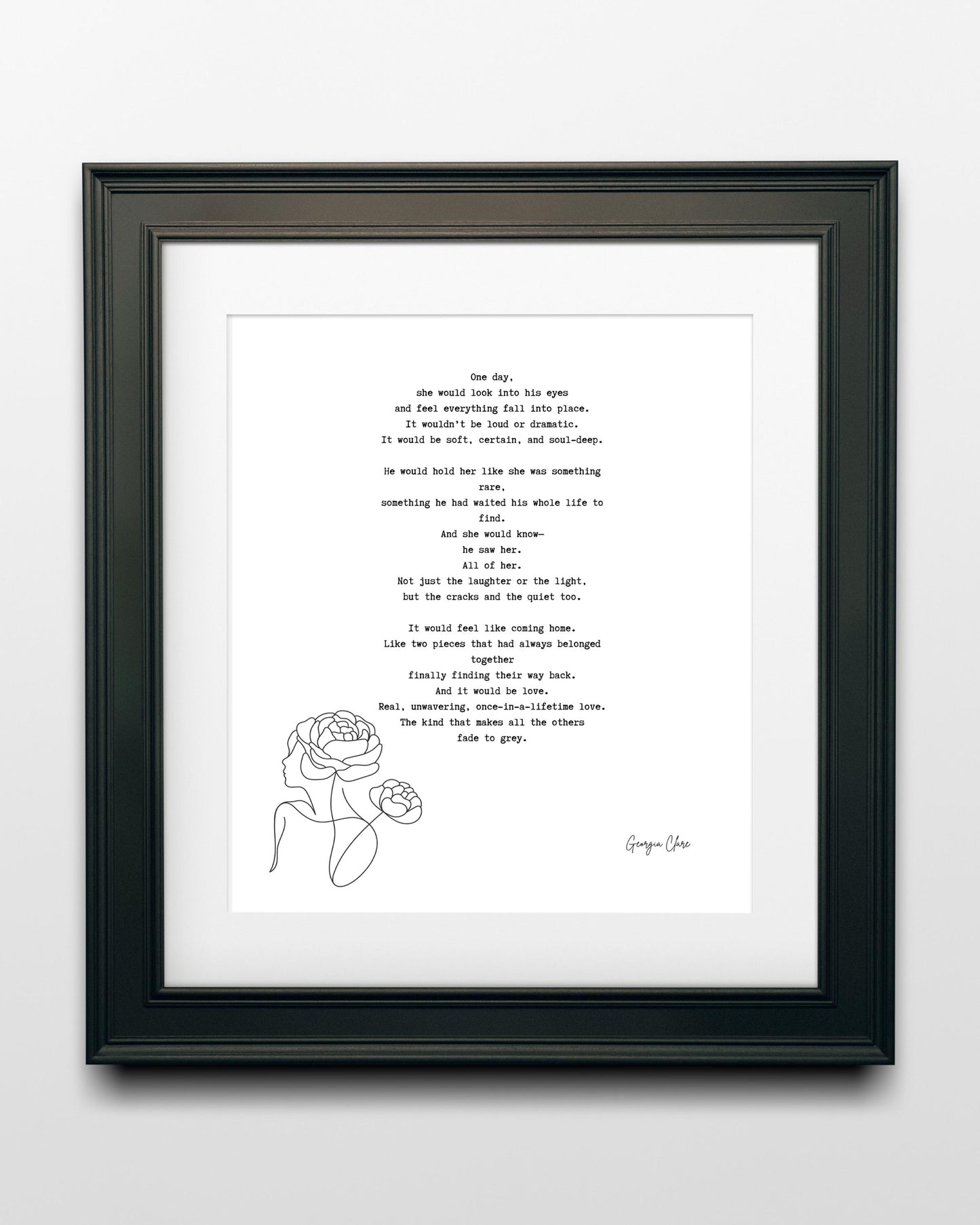 Once-in-a-Lifetime Love Poem Print – Romance Artwork by Georgia Clare