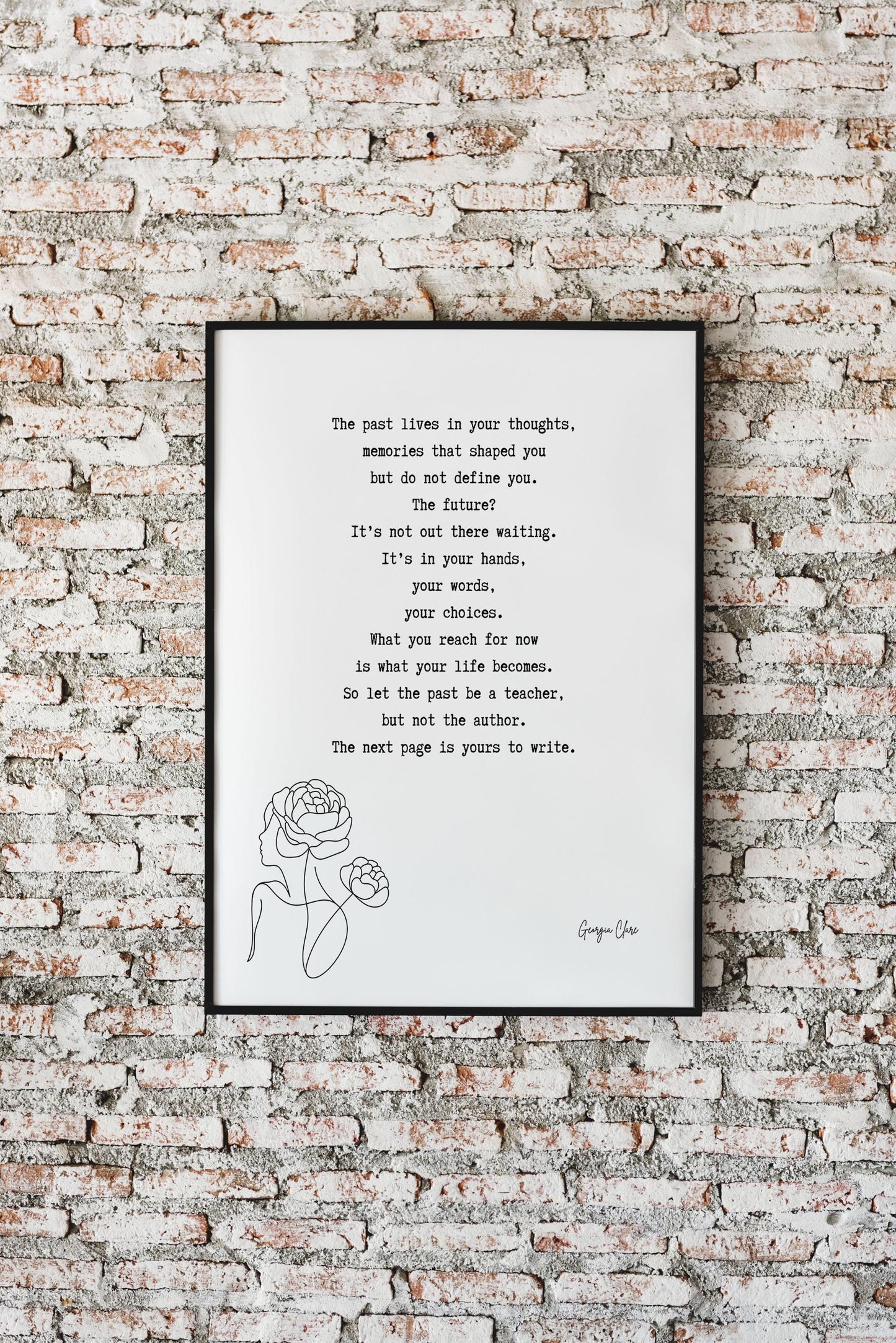 Inspirational Growth Poem Print – Motivational Life Quote Wall Art by Georgia Clare