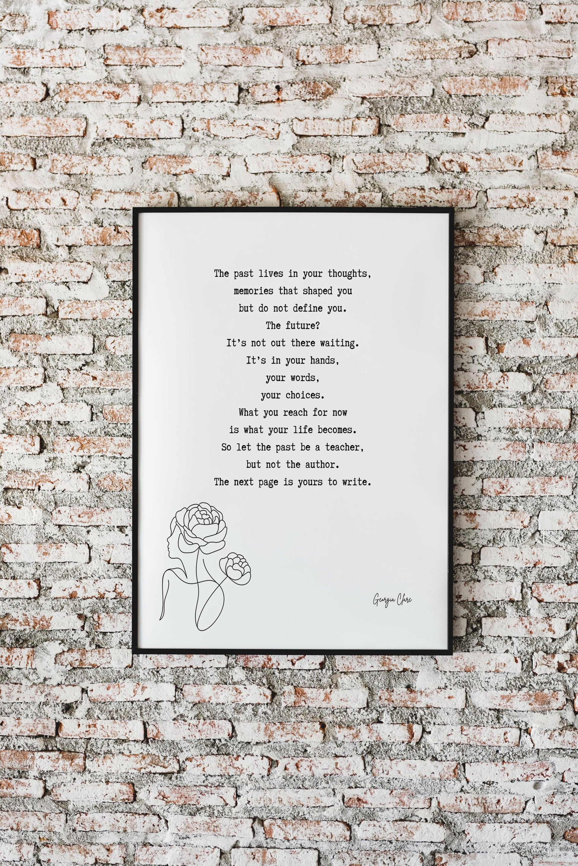 Inspirational Growth Poem Print – Motivational Life Quote Wall Art by Georgia Clare