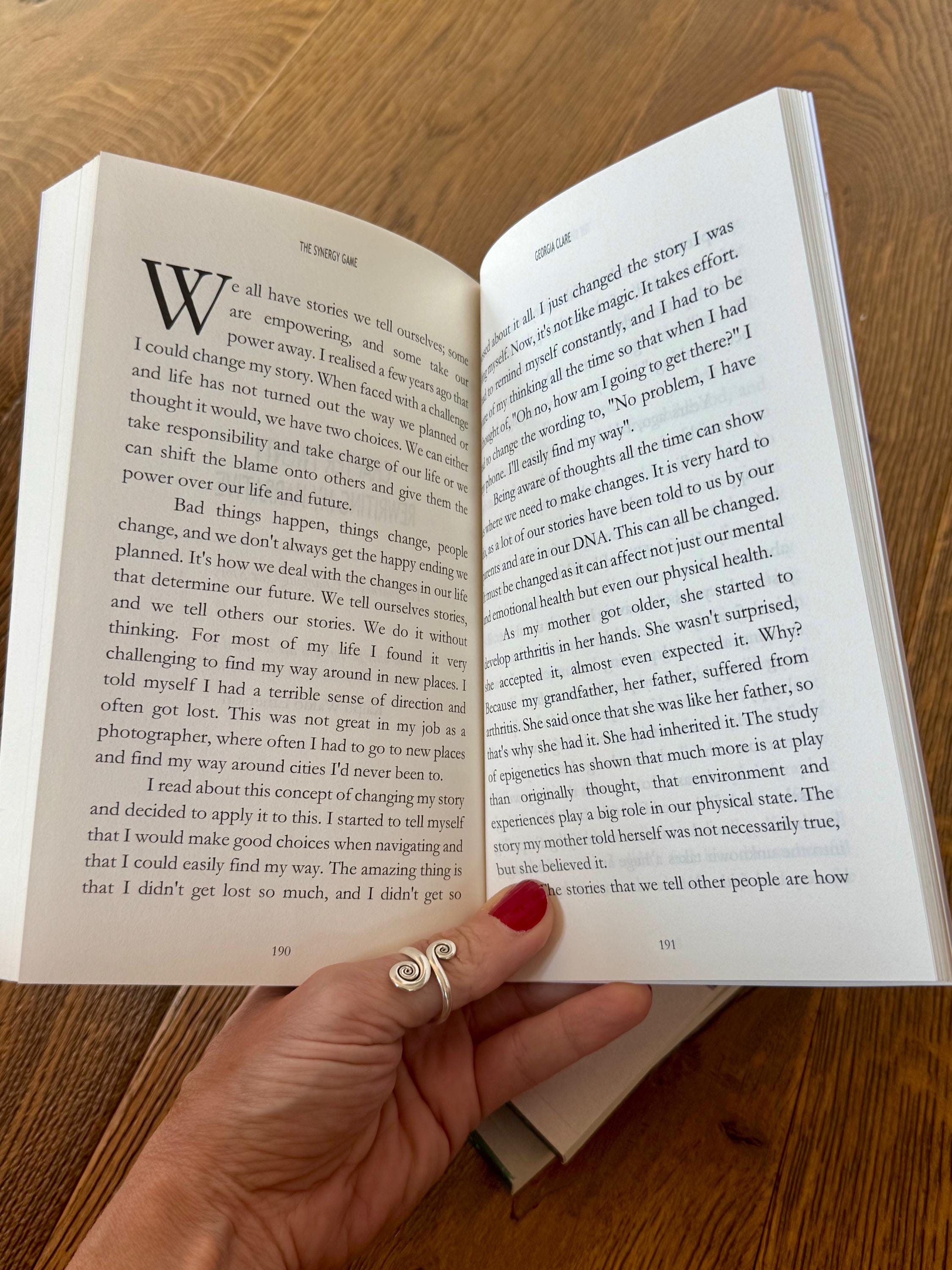 The Synergy Game – Signed Copy by Georgia Clare | Healing After Divorce, Transformation & Midlife Rebirth Book