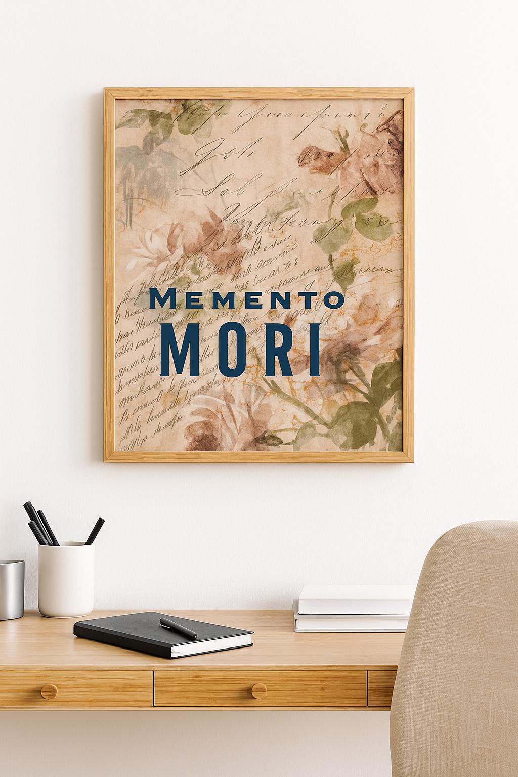 Memento Mori Print - Gothic Quote Art – Dark Academia Print Framed or Unframed