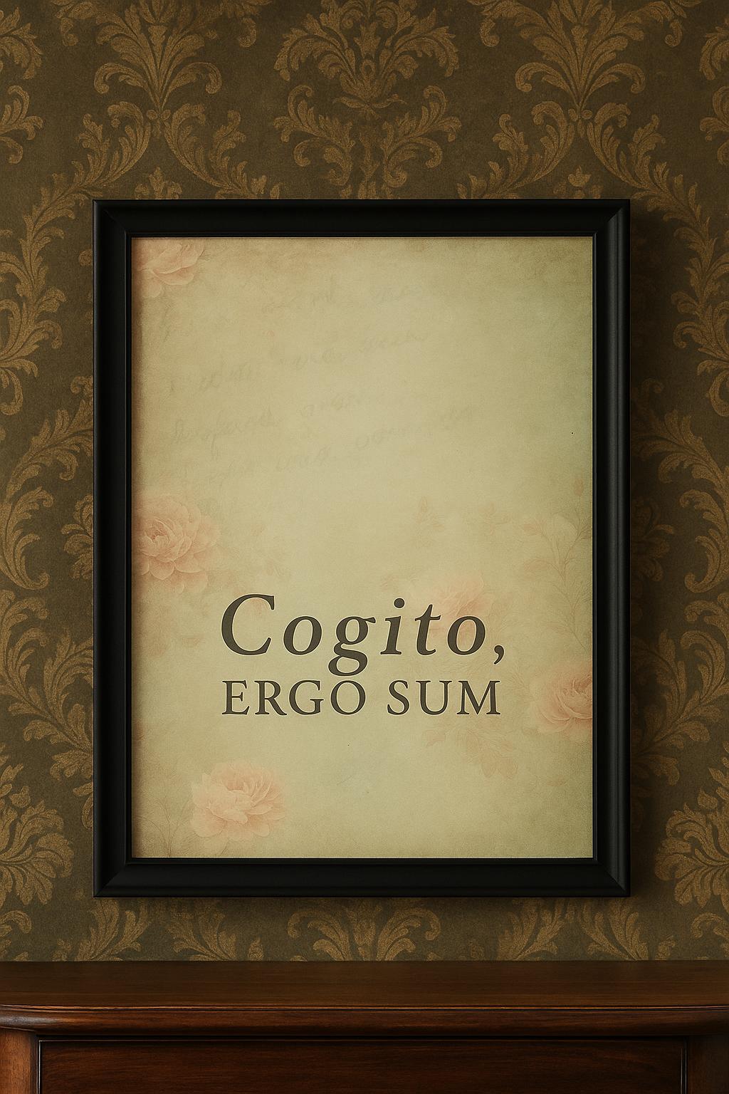 I Think Therefore I Am Latin Quote Decor, Cogito Ergo Sum Art Print