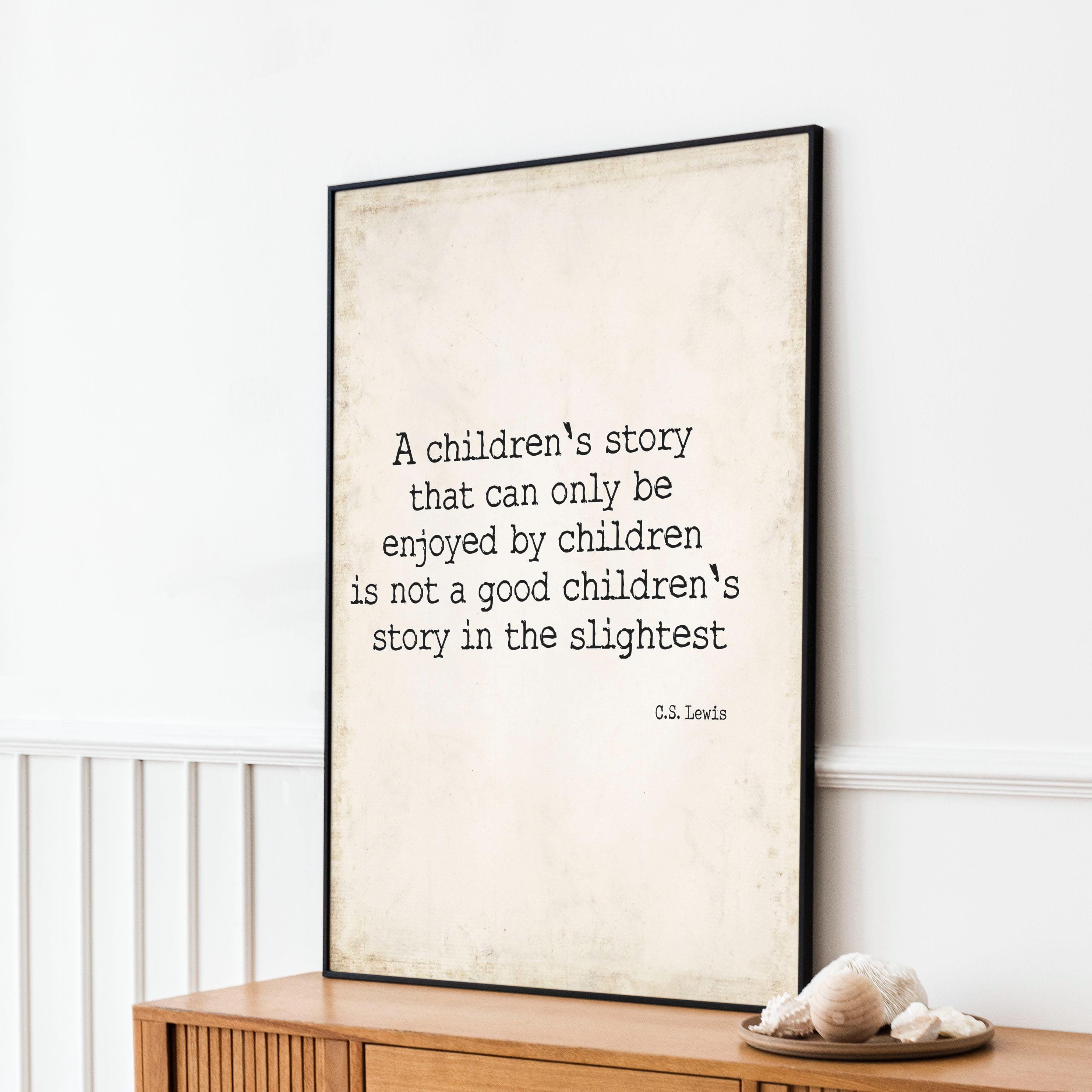 Book Reading Print, CS Lewis Quote