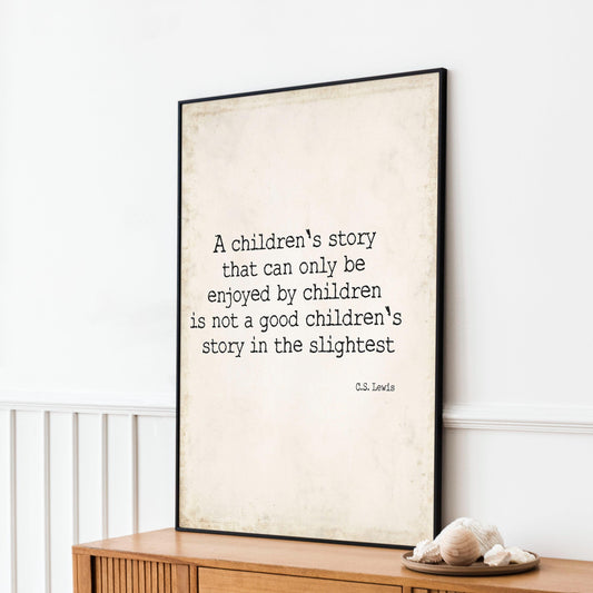 C.S. Lewis Quote Print for Readers and Writers, Literary Wall Art for Book Lovers