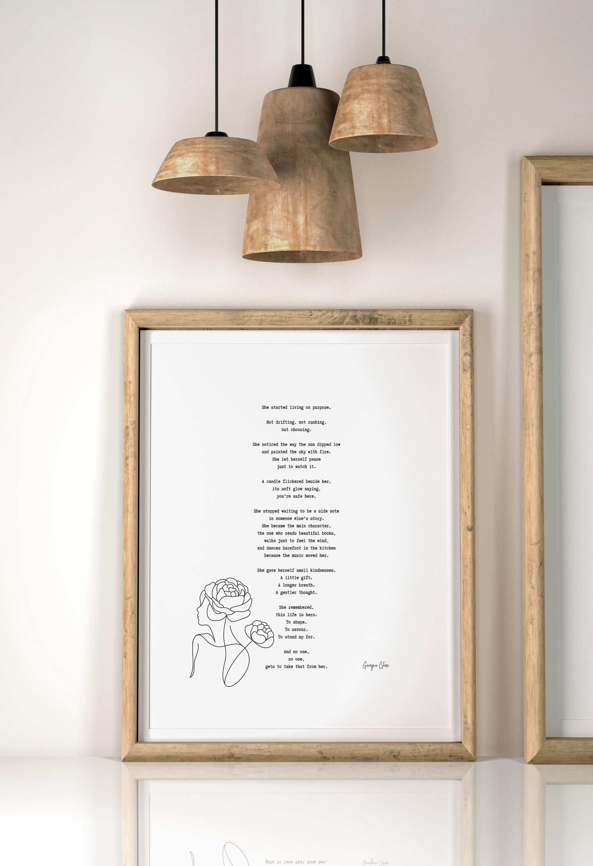 Inspirational Poetry Art Print by Georgia Clare – Self Worth Quote Empowerment Decor