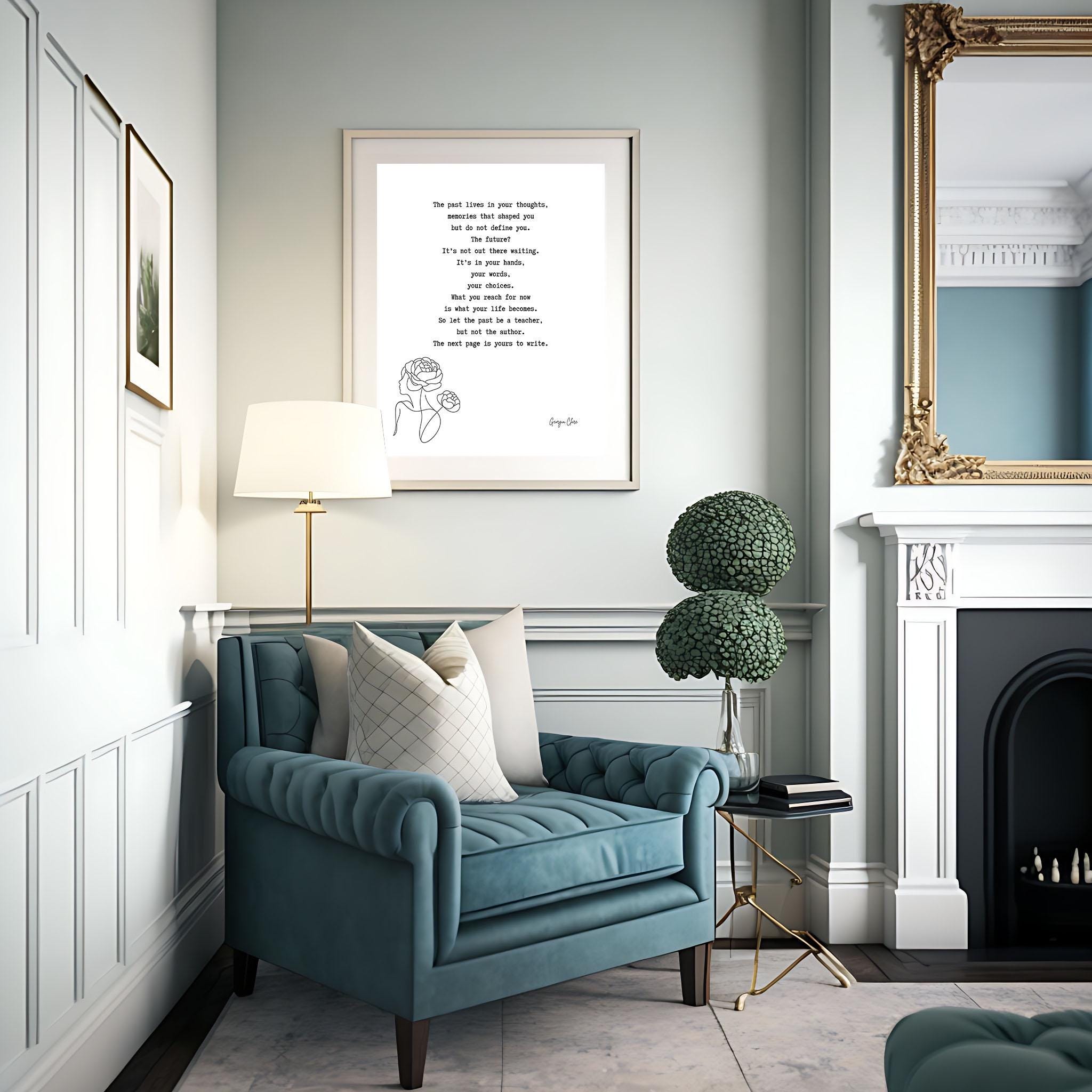 Georgia Clare Poem Wall Art – The Past Is Not the Author, Motivational Print for New Beginnings and Personal Growth