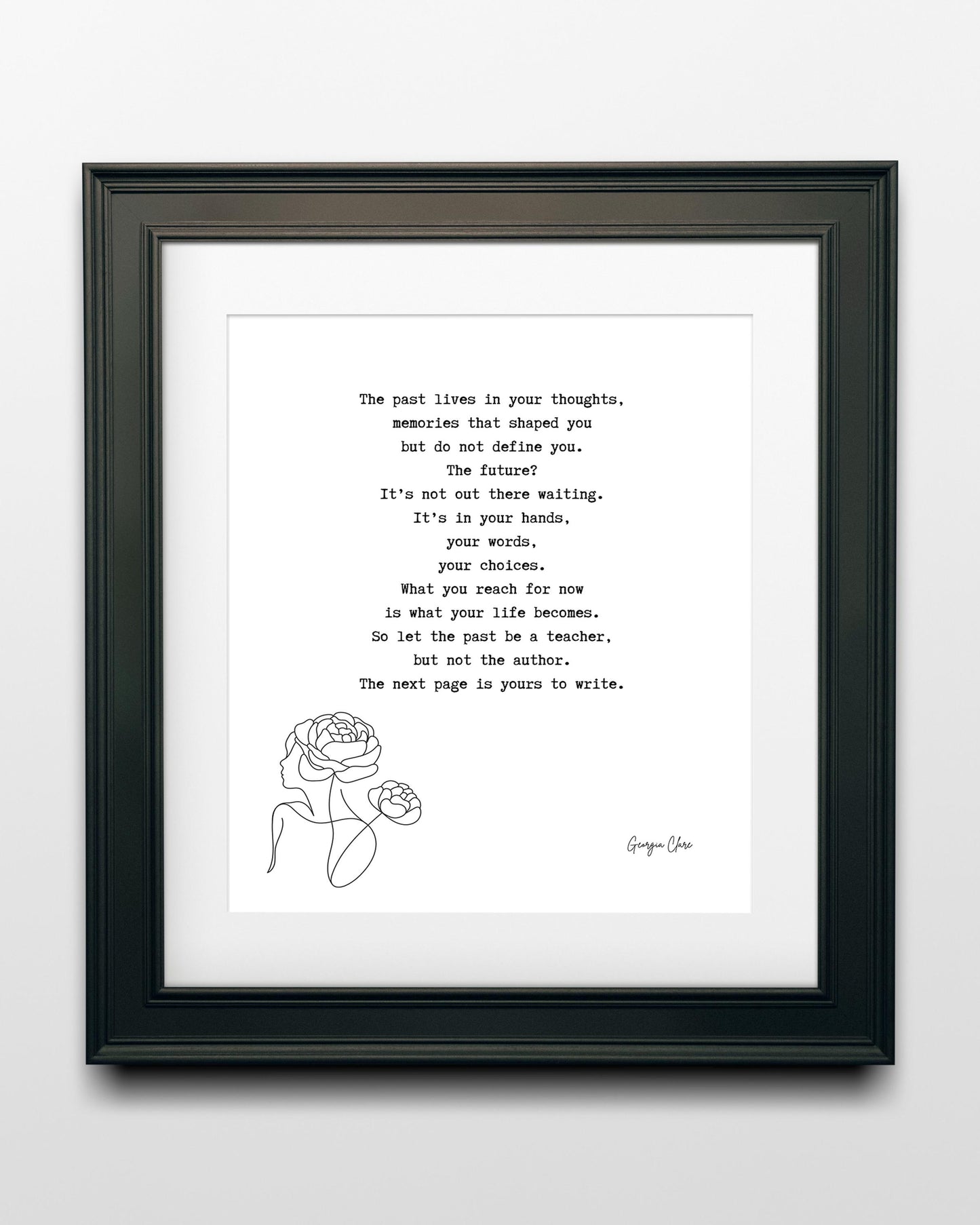 Inspirational Growth Poem Print – Motivational Life Quote Wall Art by Georgia Clare