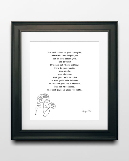 Inspirational Growth Poem Print – Motivational Life Quote Wall Art by Georgia Clare