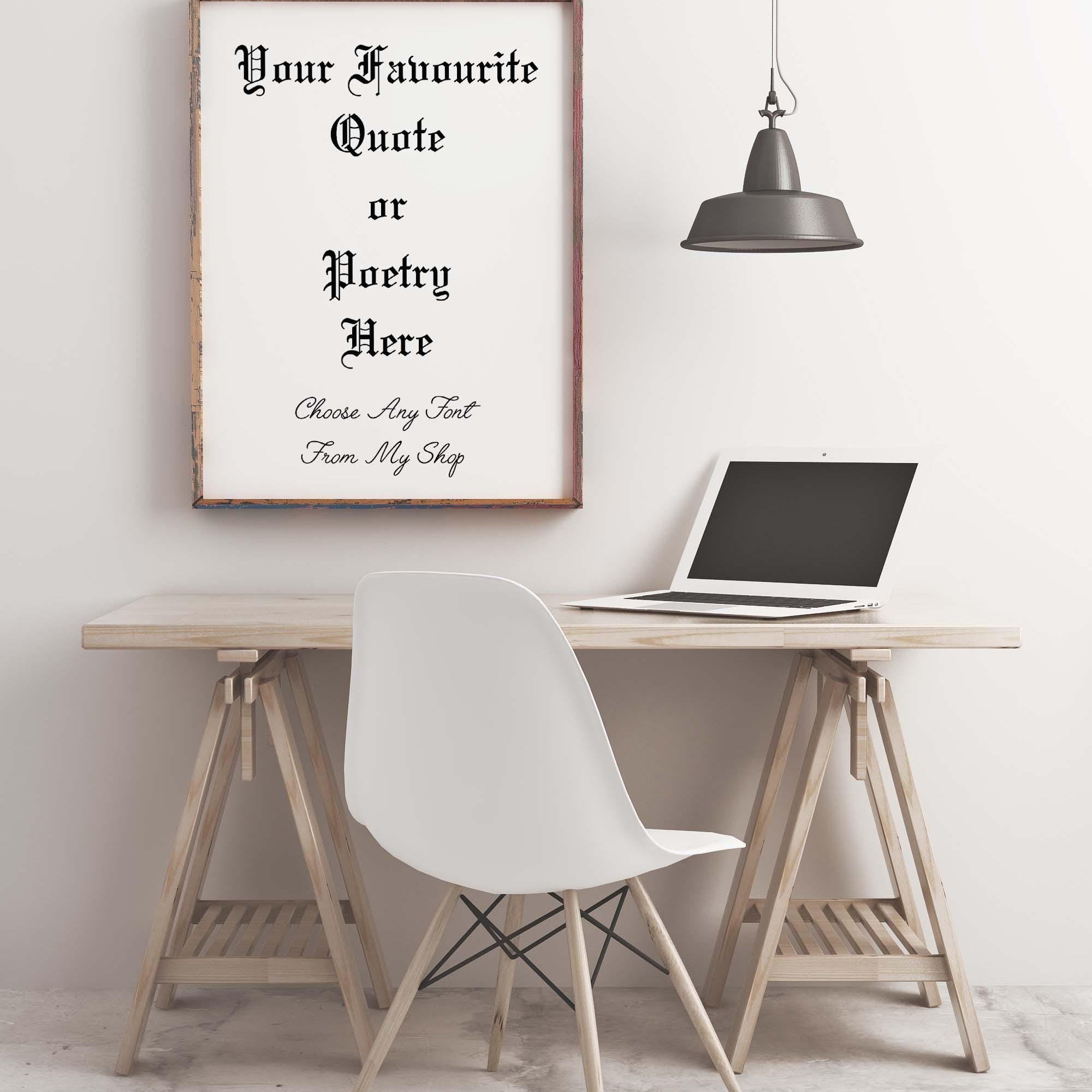 Personalised Quote Print – Custom Wall Art with Your Words, Poem or Saying