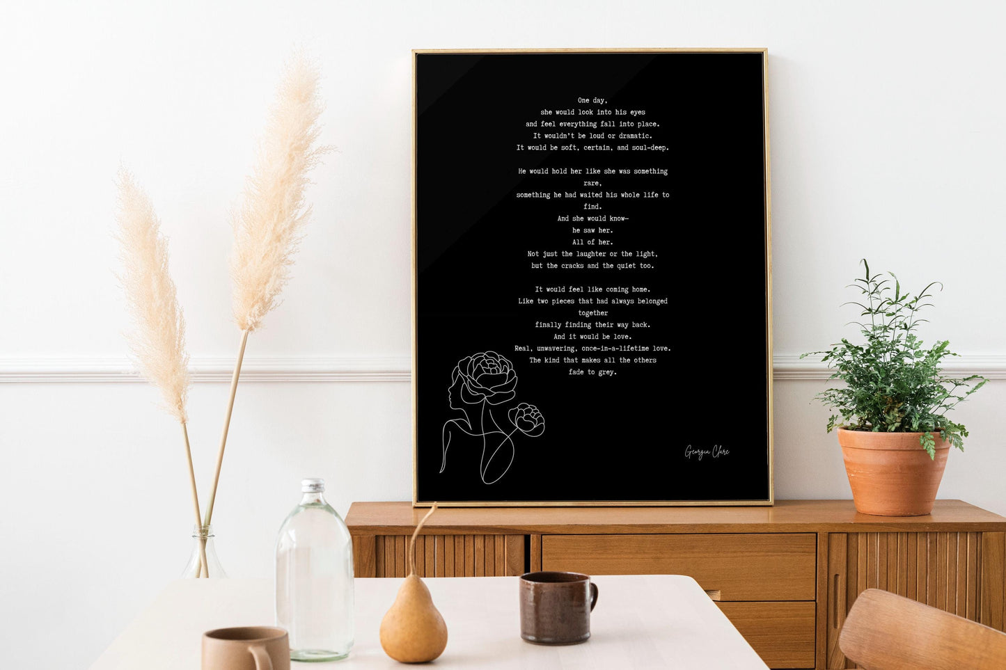 Once-in-a-Lifetime Love Poem Print – Romance Artwork by Georgia Clare