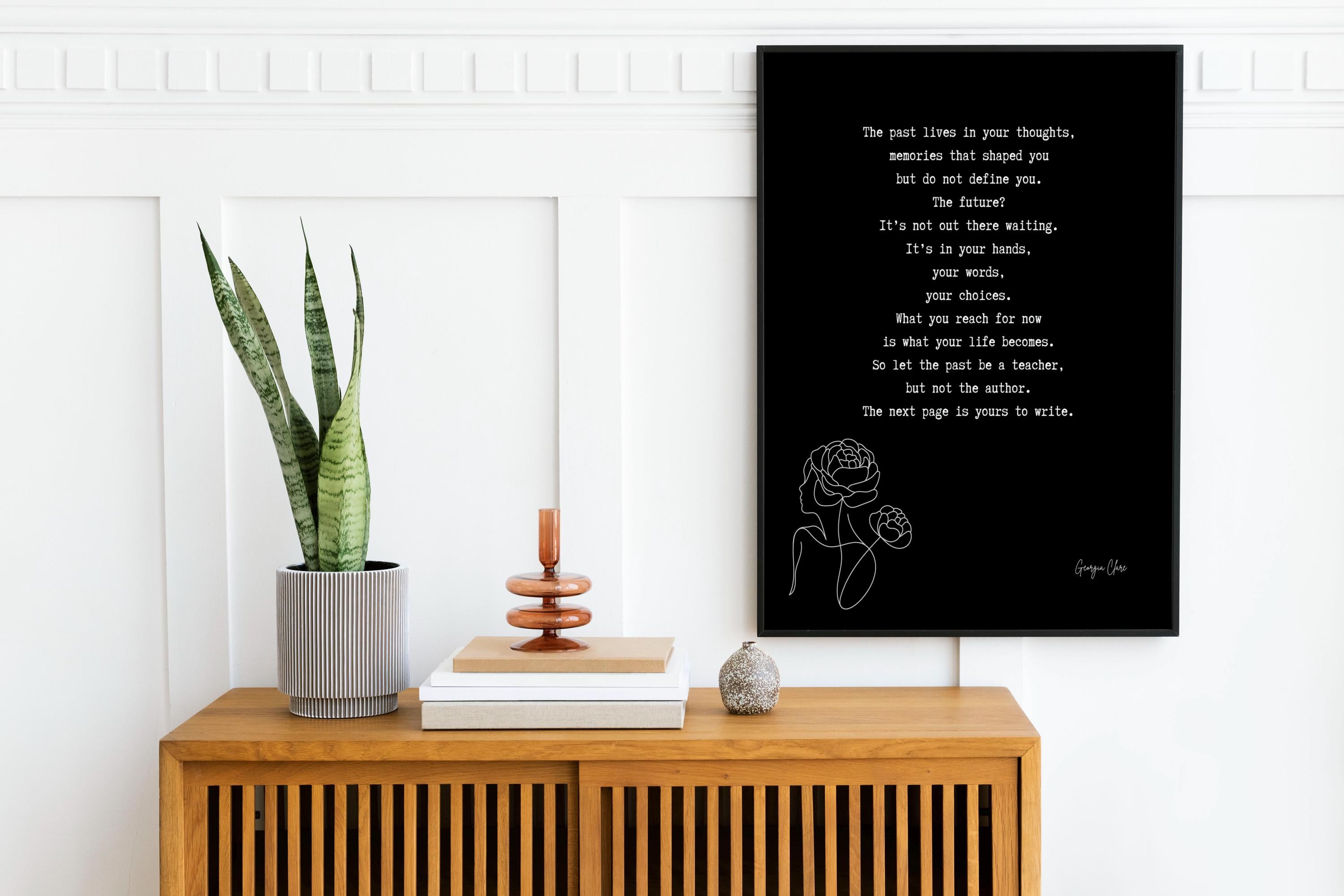 Inspirational Growth Poem Print – Motivational Life Quote Wall Art by Georgia Clare