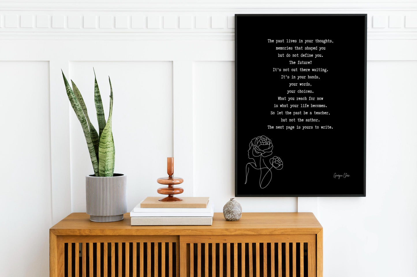 Inspirational Growth Poem Print – Motivational Life Quote Wall Art by Georgia Clare