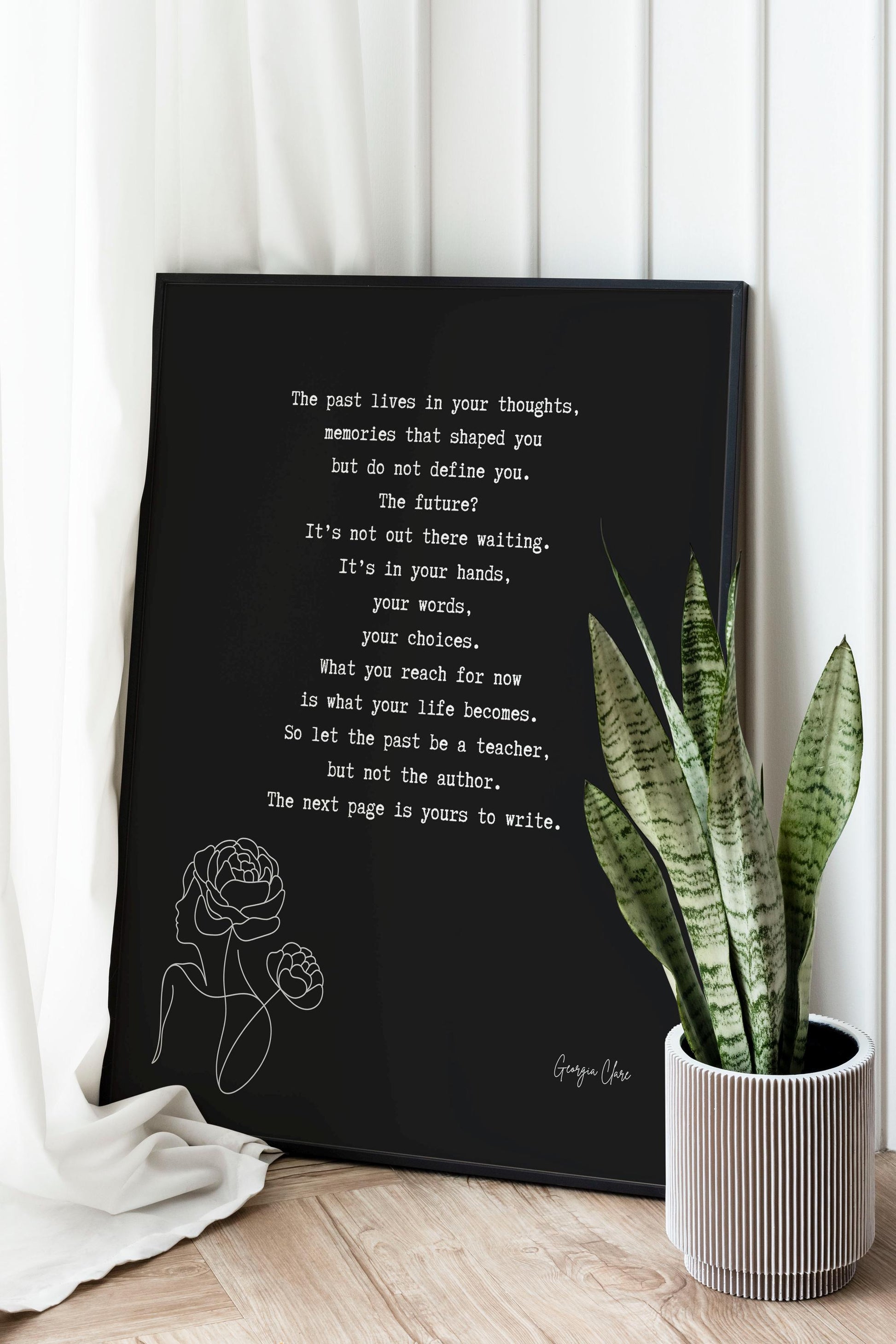 Inspirational Growth Poem Print – Motivational Life Quote Wall Art by Georgia Clare