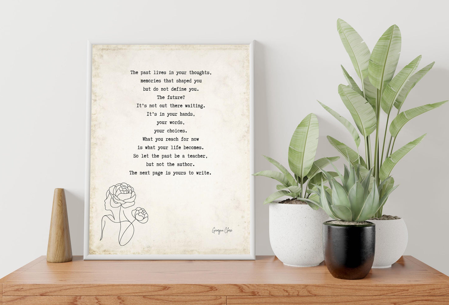 Inspirational Growth Poem Print – Motivational Life Quote Wall Art by Georgia Clare