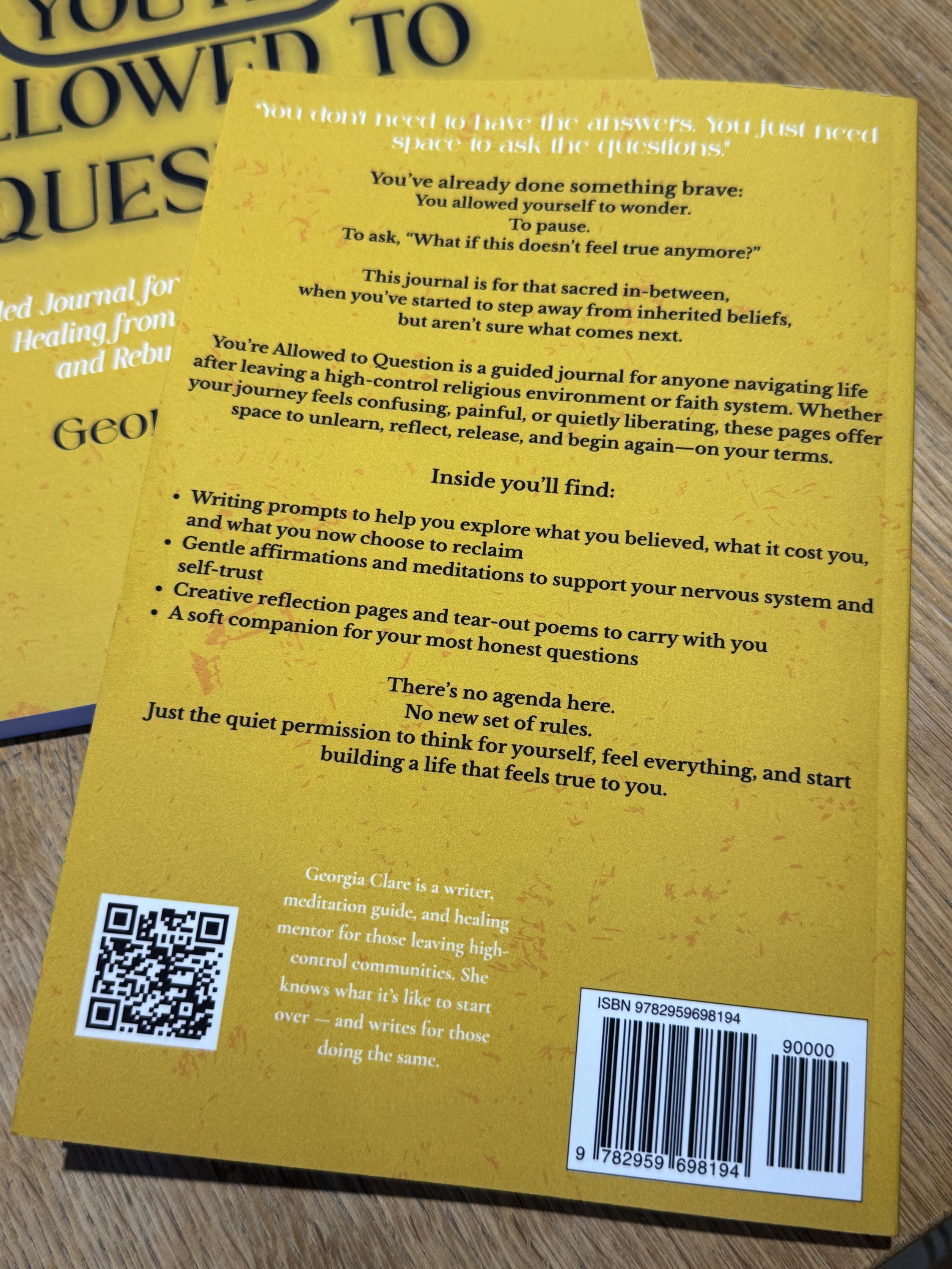 You’re Allowed to Question: Religious Trauma Journal for Healing and Deconstruction