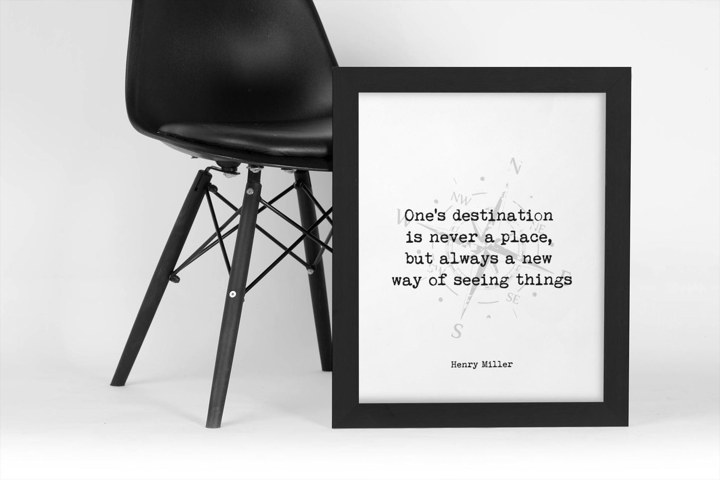 Henry Miller Quote Art Print – Minimalist Black, White or Vintage Wall Decor