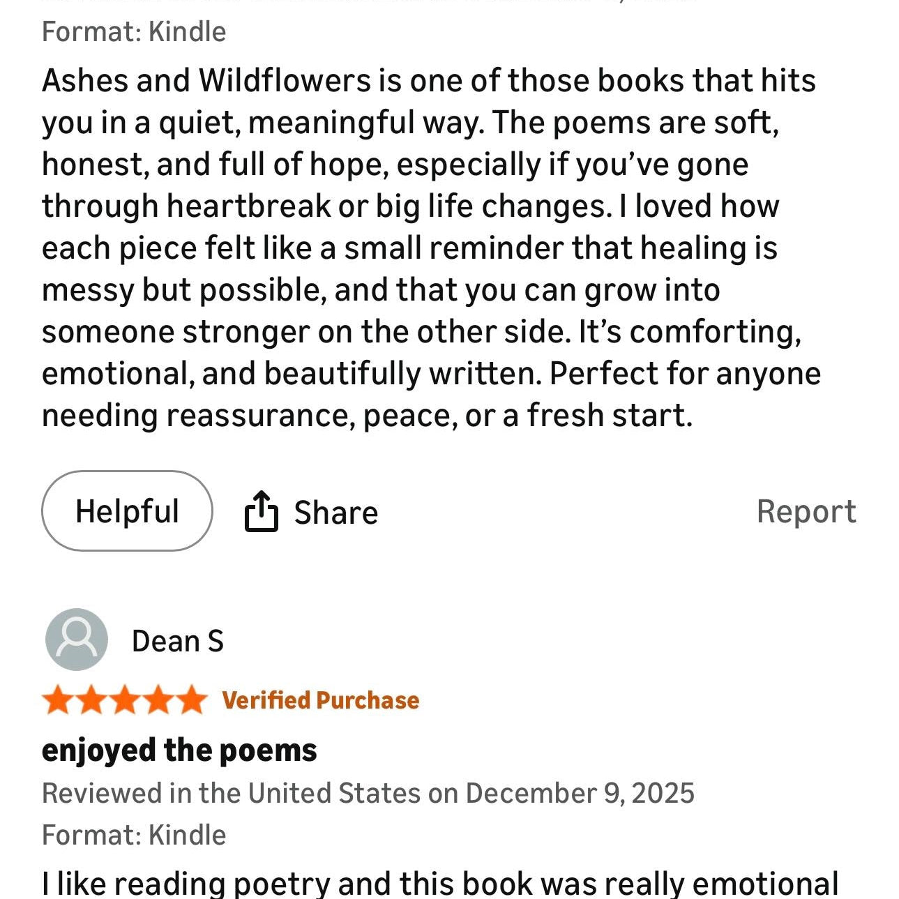 Healing Poetry Book, Grief