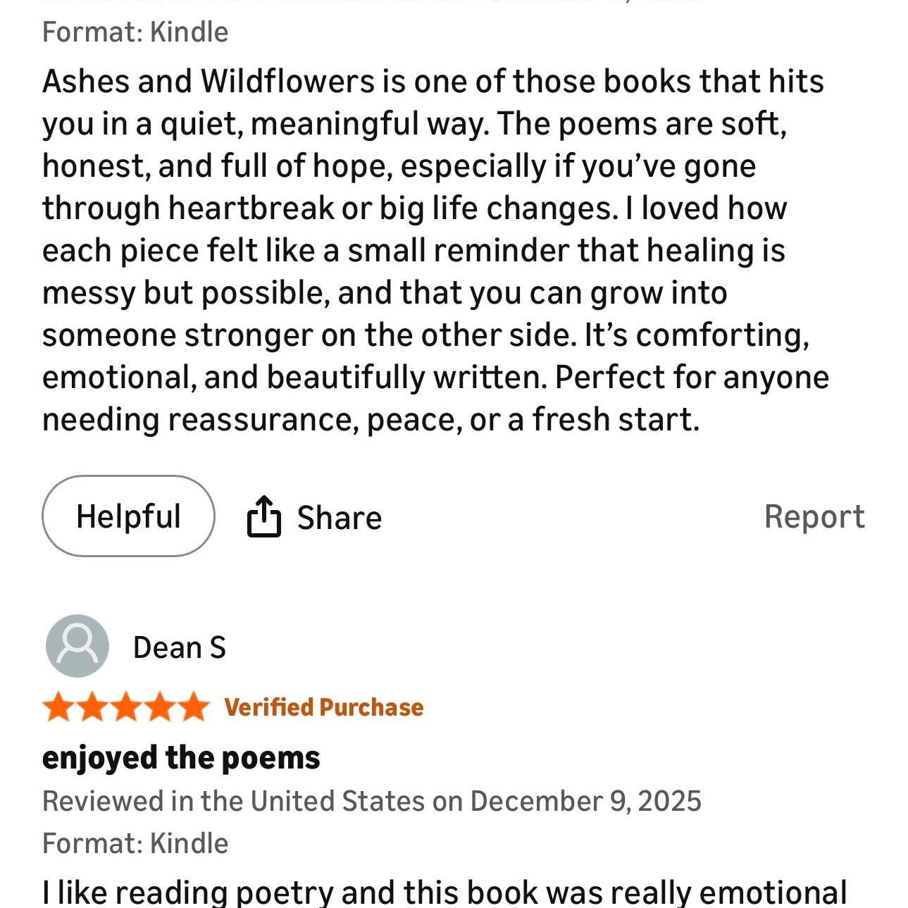 Healing Poetry Book, Grief