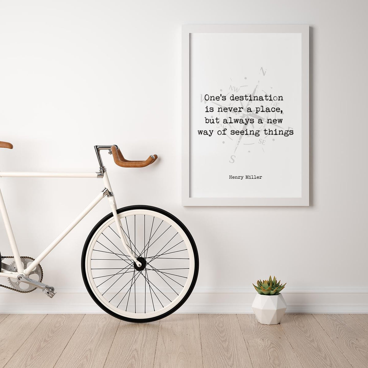 Henry Miller Quote Art Print – Minimalist Black, White or Vintage Wall Decor