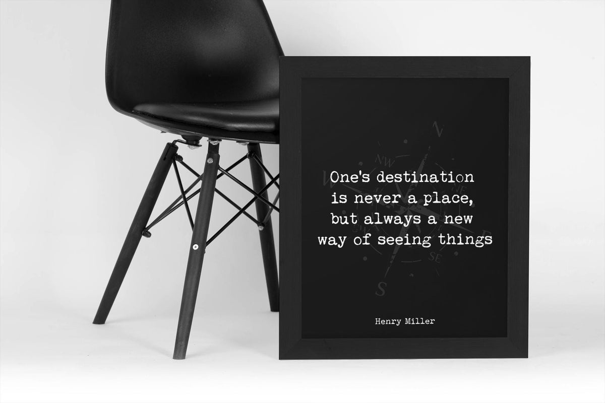 Henry Miller Quote Art Print – Minimalist Black, White or Vintage Wall Decor