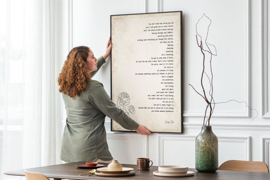 Inspirational Poem Feminist Wall Art - Georgia Clare Unshakable Strength Quote Print