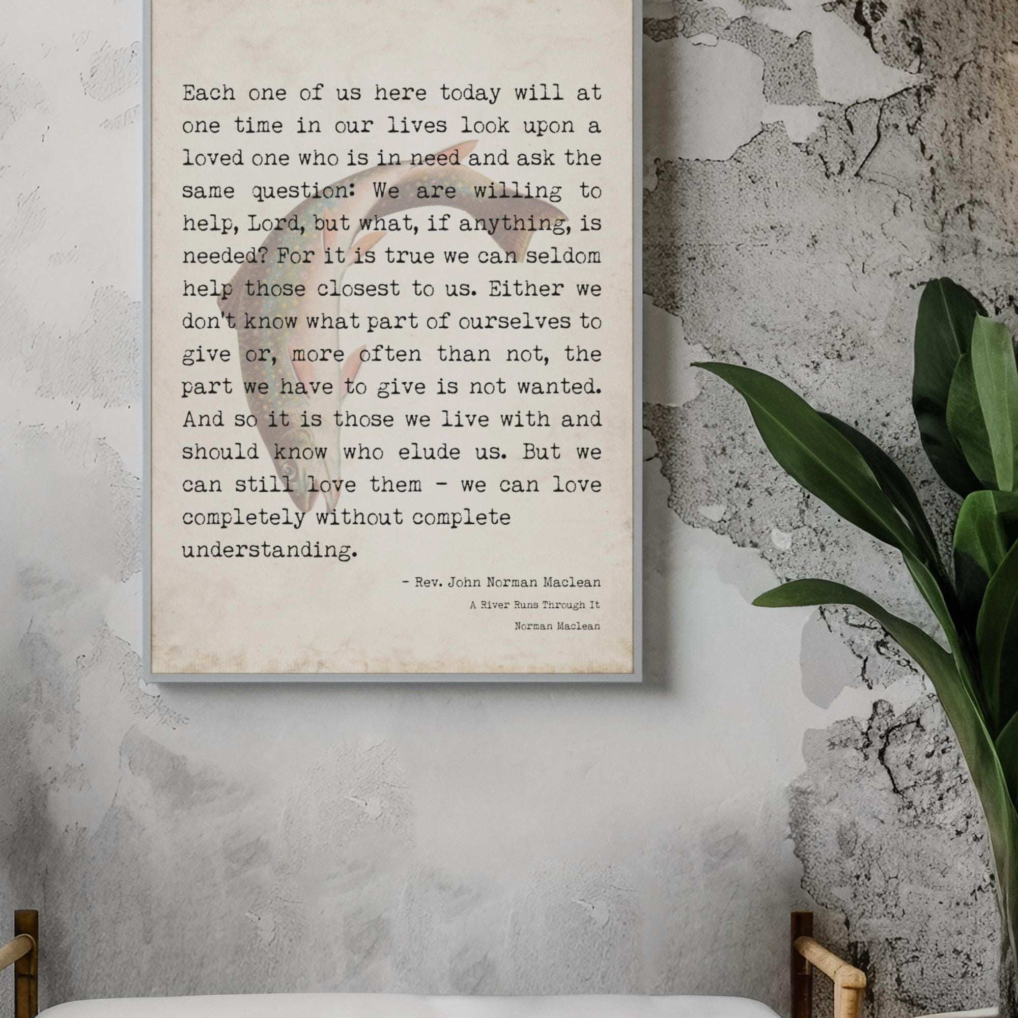 Norman Maclean Quote Print A River Runs Through It
