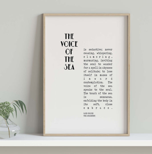 Kate Chopin Quote Print The Voice of the Sea Literary Wall Art