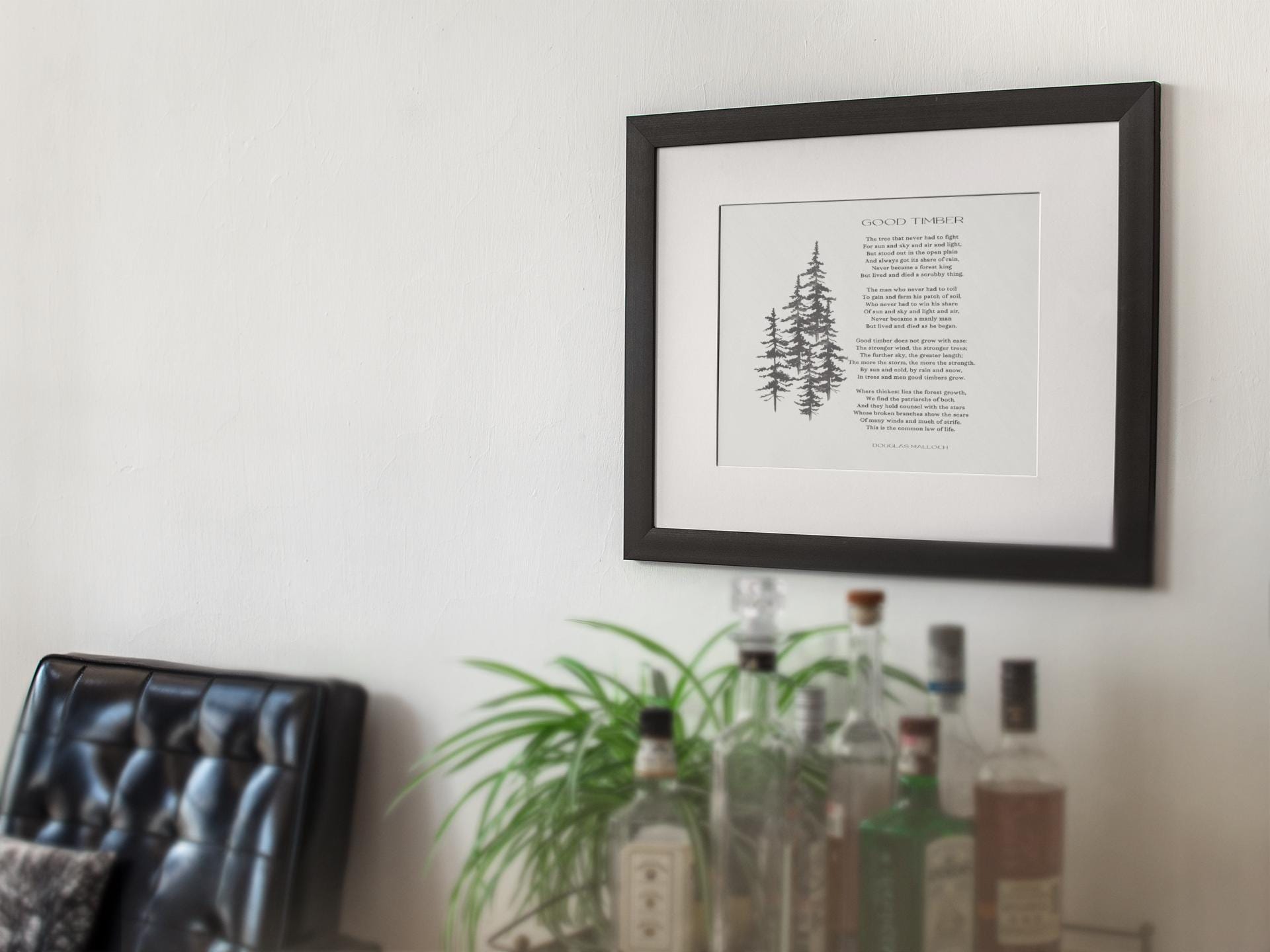 Good Timber Poem Print, Inspirational Douglas Malloch Art