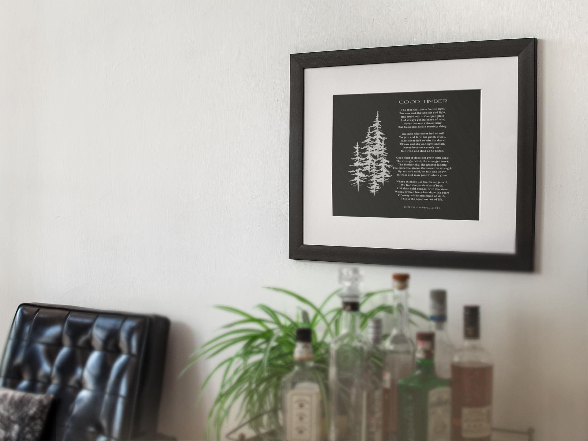 Good Timber Poem Print, Inspirational Douglas Malloch Art