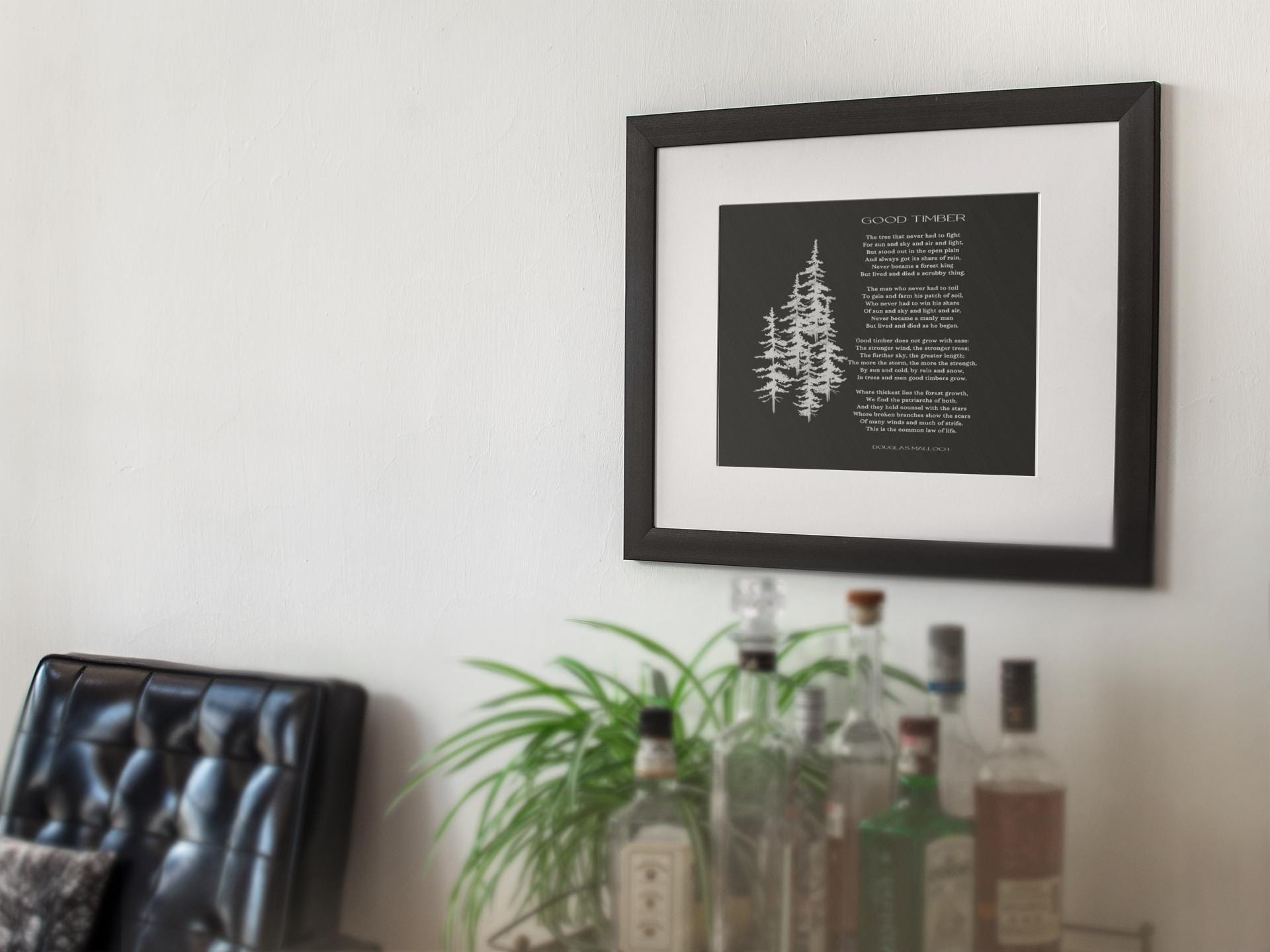 Good Timber Poem Print, Inspirational Douglas Malloch Art