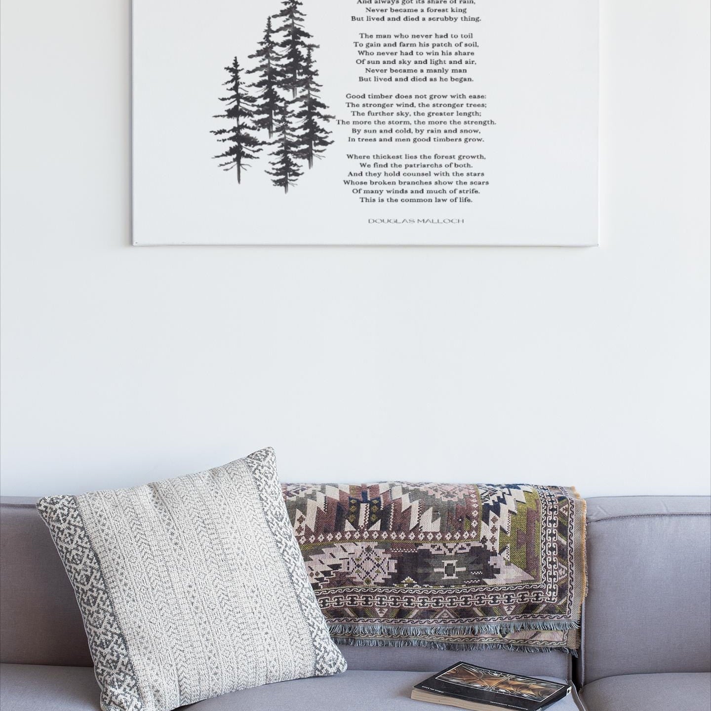 Good Timber Poem Print, Inspirational Douglas Malloch Art