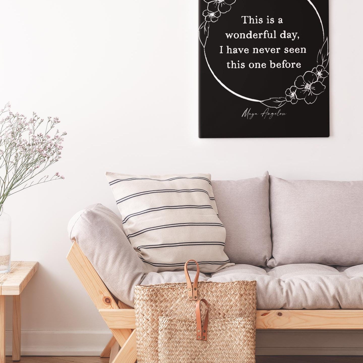 Daily Inspiration Maya Angelou Quote Print – "This Is a Wonderful Day" Wall Art