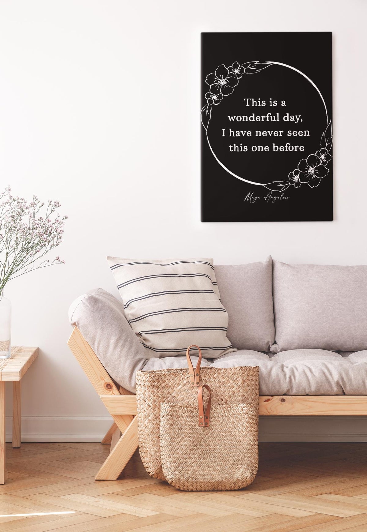 Daily Inspiration Maya Angelou Quote Print – "This Is a Wonderful Day" Wall Art