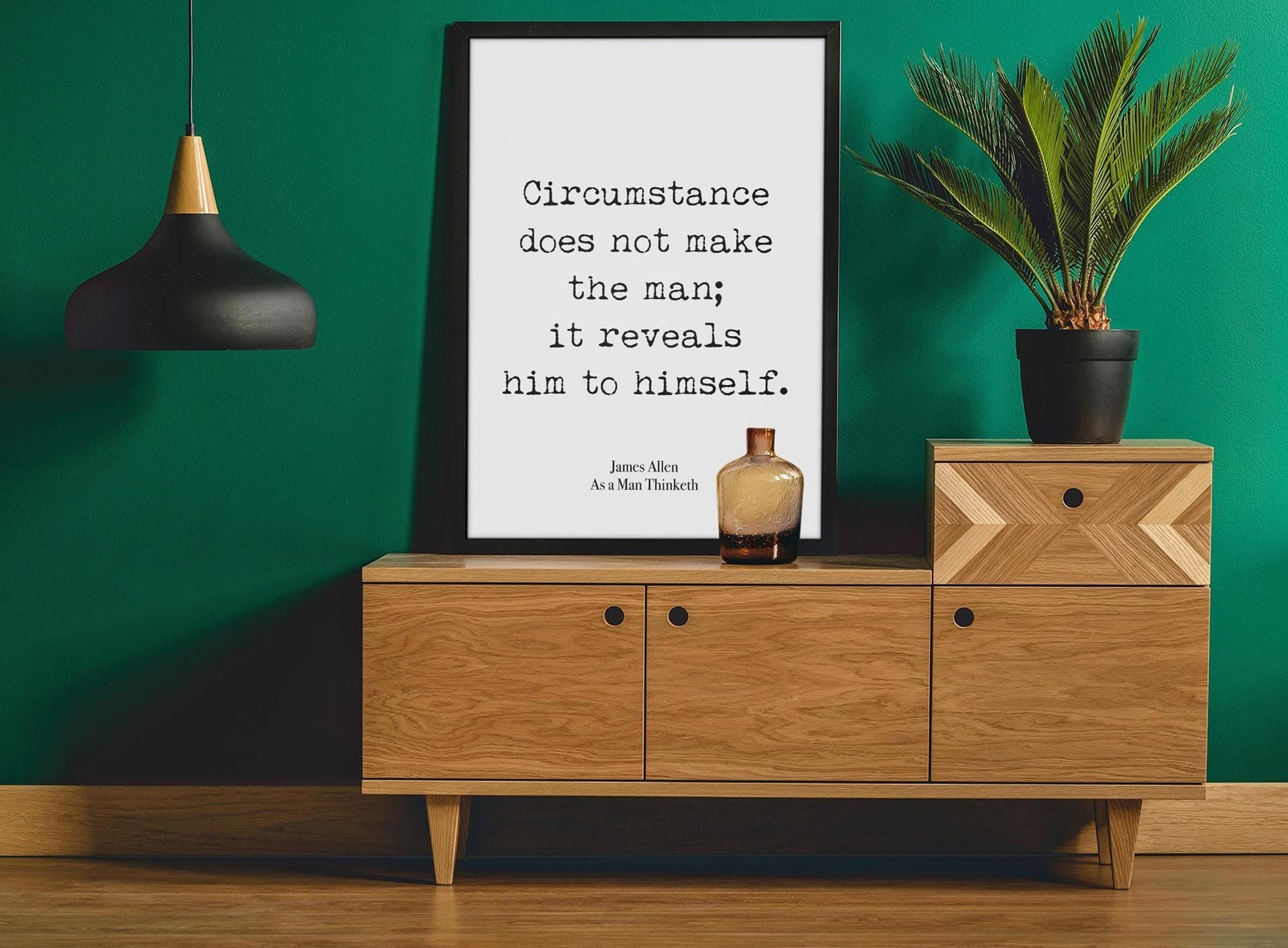 James Allen Quote Wall Art, Circumstance Does Not Make The Man, Motivational Decor