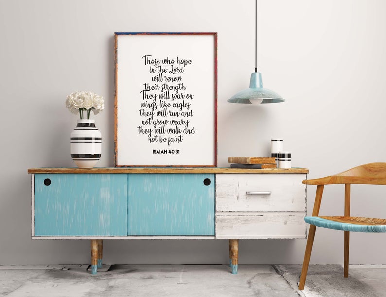 Hope in the LORD Isaiah 40:31 Print - BookQuoteDecor