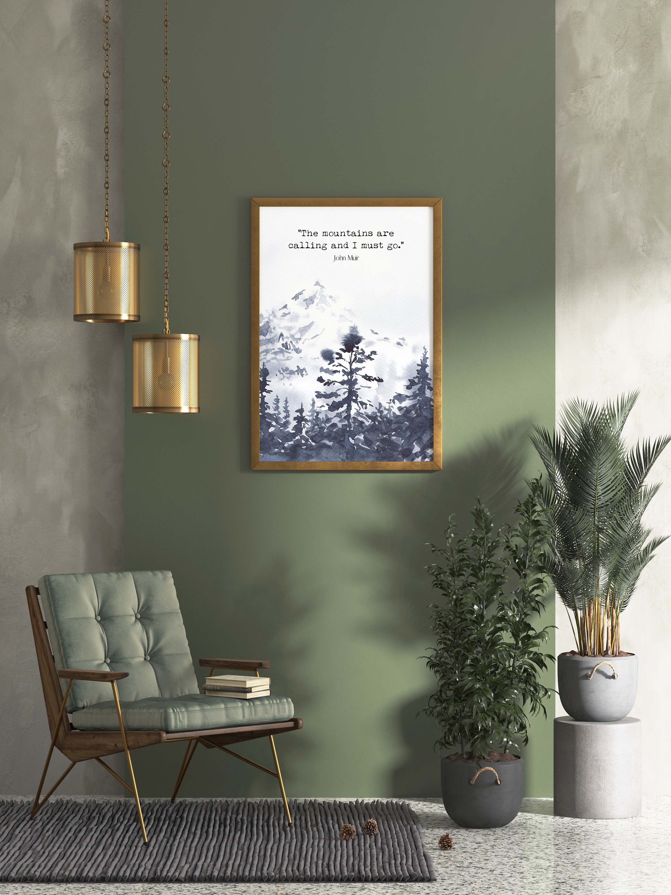 John Muir Print The Mountains Are Calling