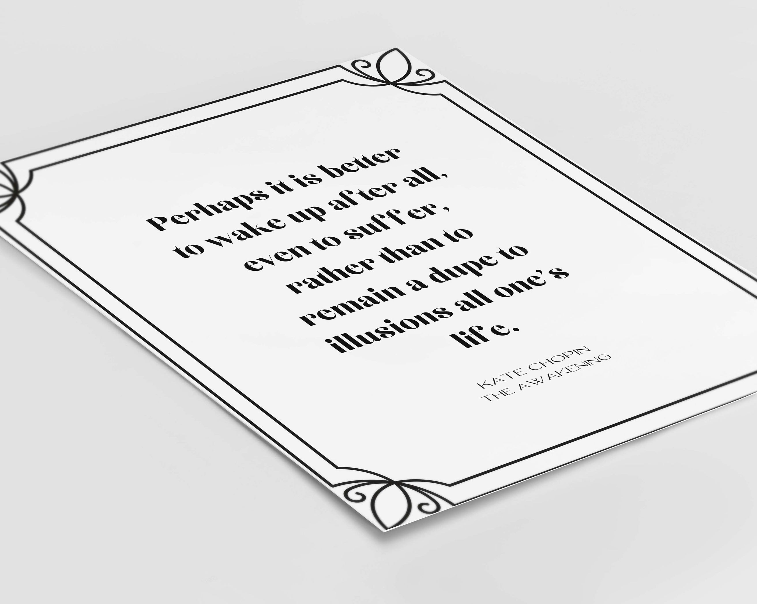 Kate Chopin The Awakening Print, Better to Wake Up