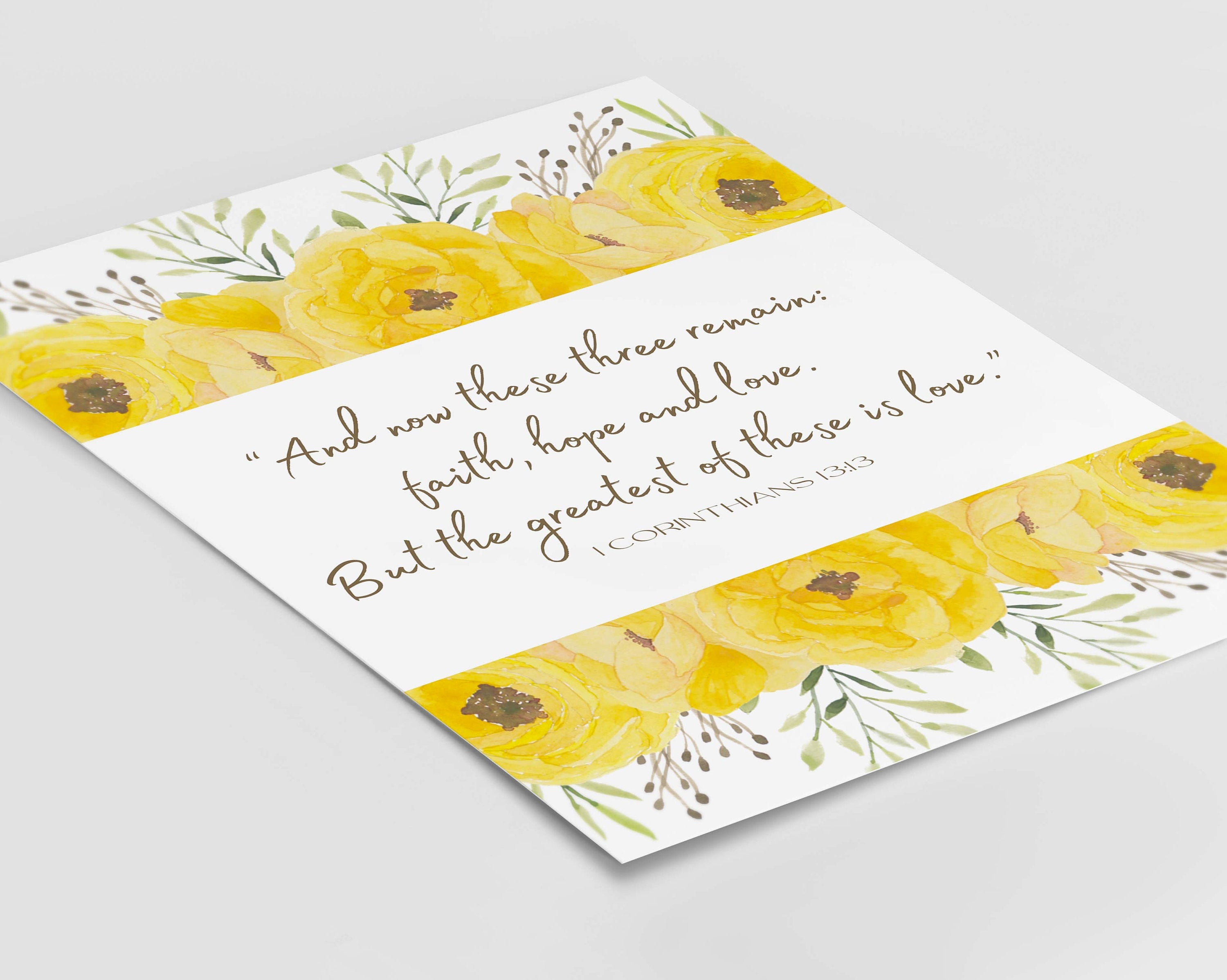 Faith Hope Love 1 Corinthians 13:13 Print