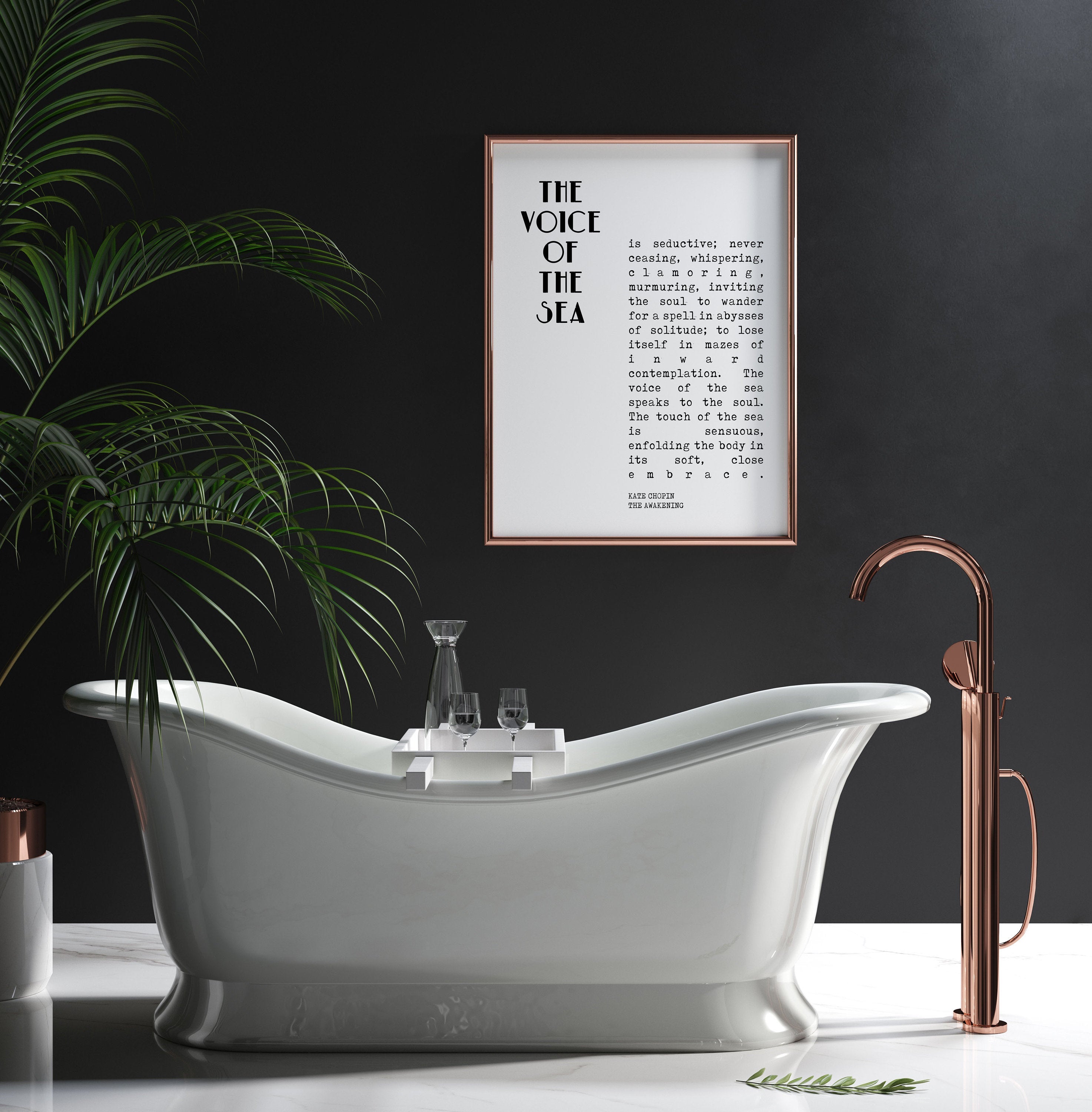 The Voice of the Sea The Awakening Quote Print, Kate Chopin