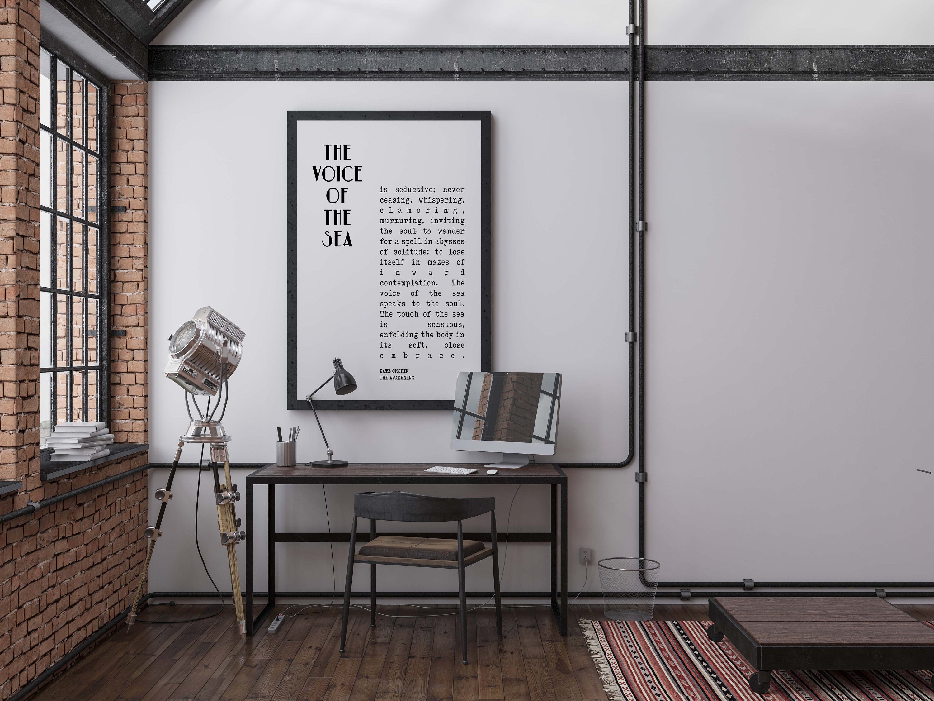 The Voice of the Sea The Awakening Quote Print, Kate Chopin