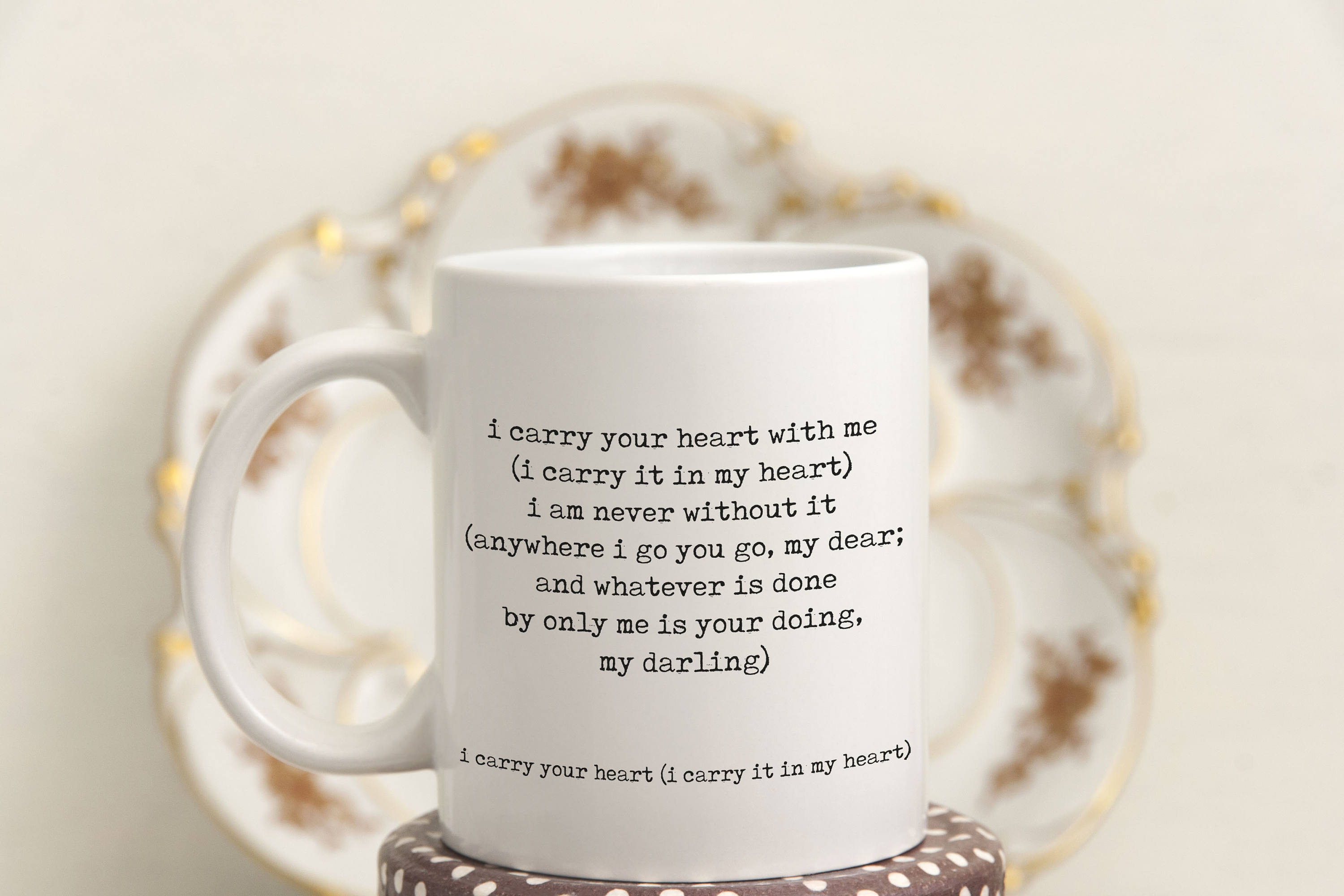 i carry your heart Coffee Mug, ee cummings
