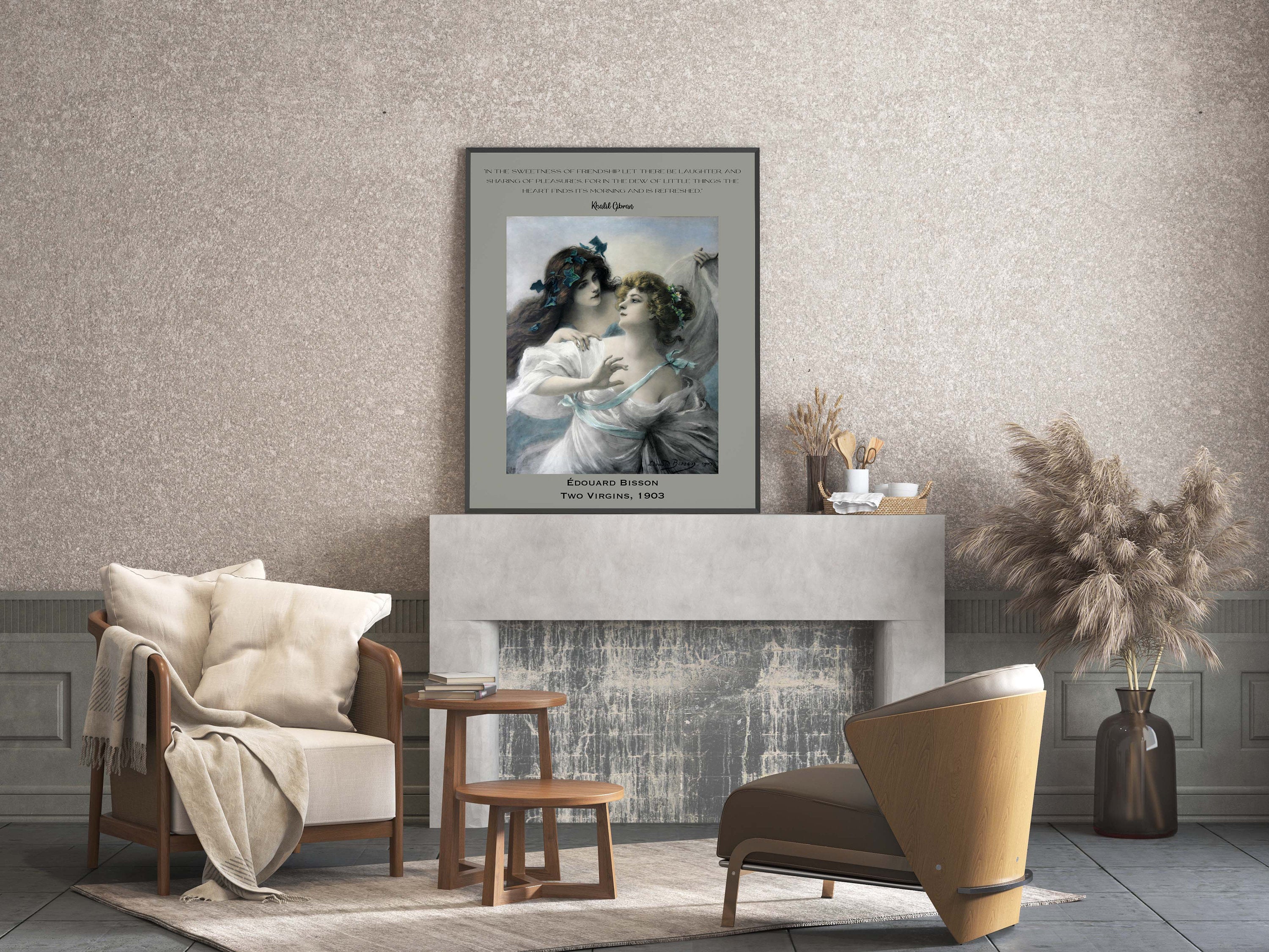 Khalil Gibran The Prophet and Edouard Bisson Fine Art Print - In the Sweetness of Friendship