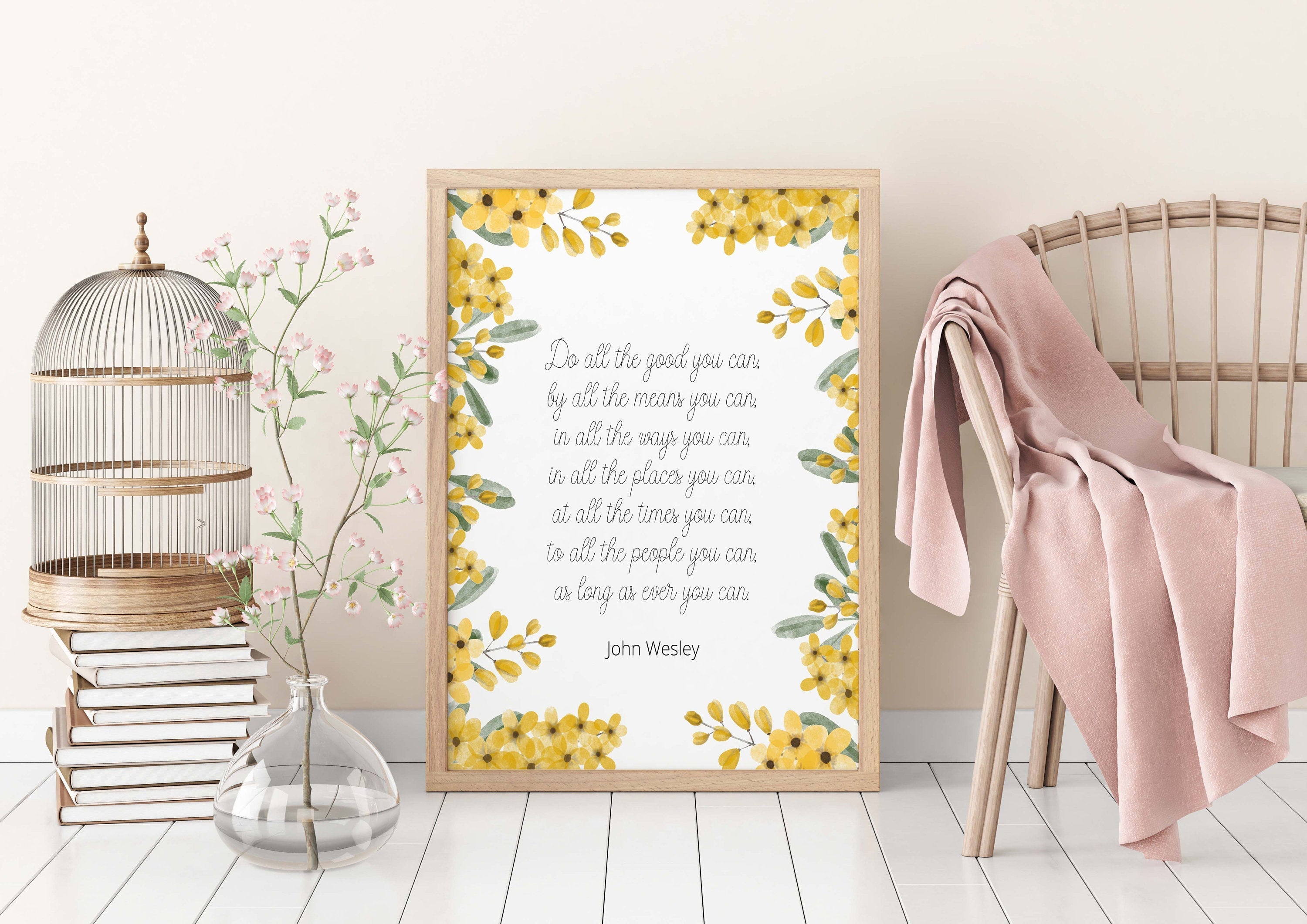 Do All The Good You Can John Wesley Quote Wall Art Print