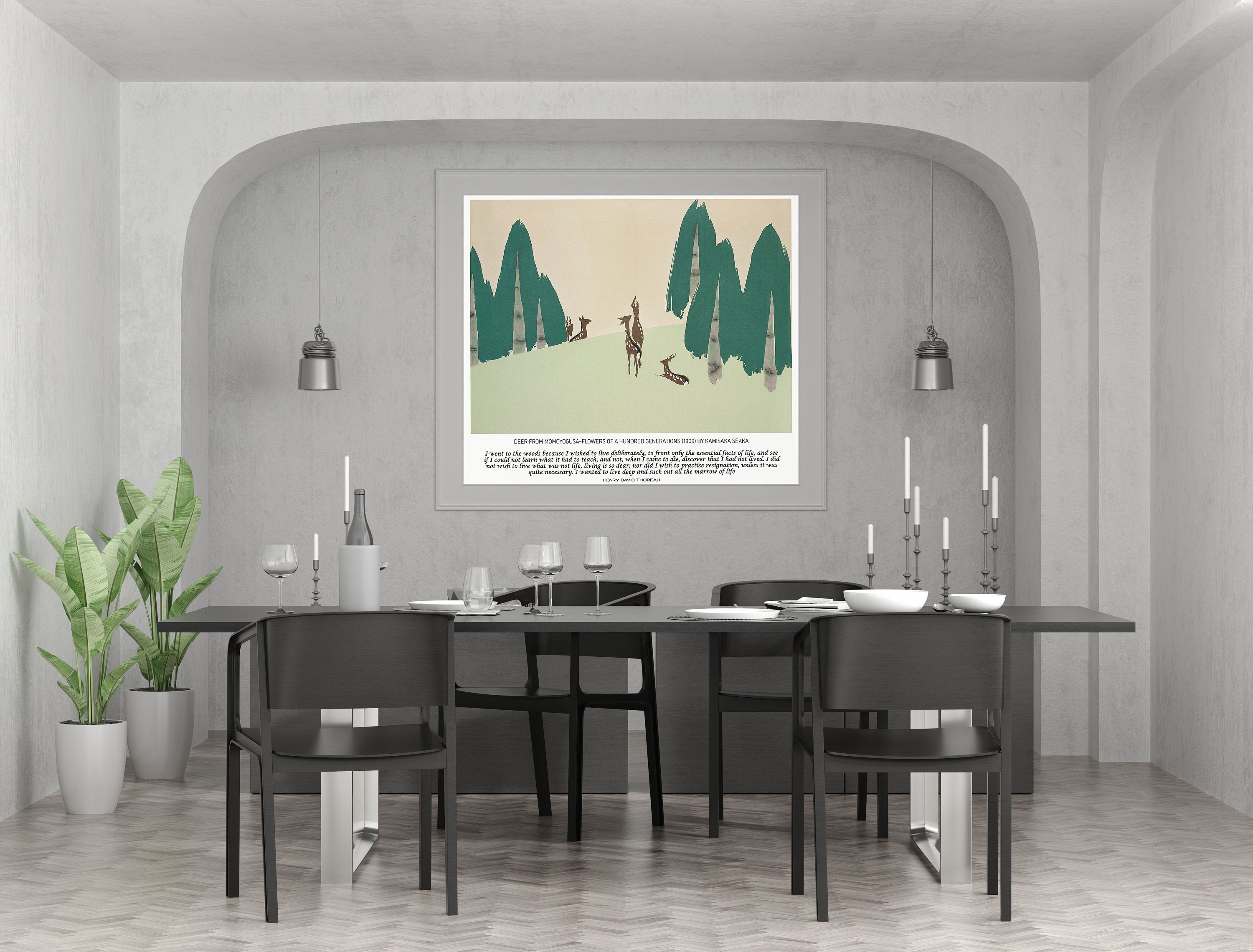 Walden Quote I Went To The Woods and Henry David Thoreau Art Print