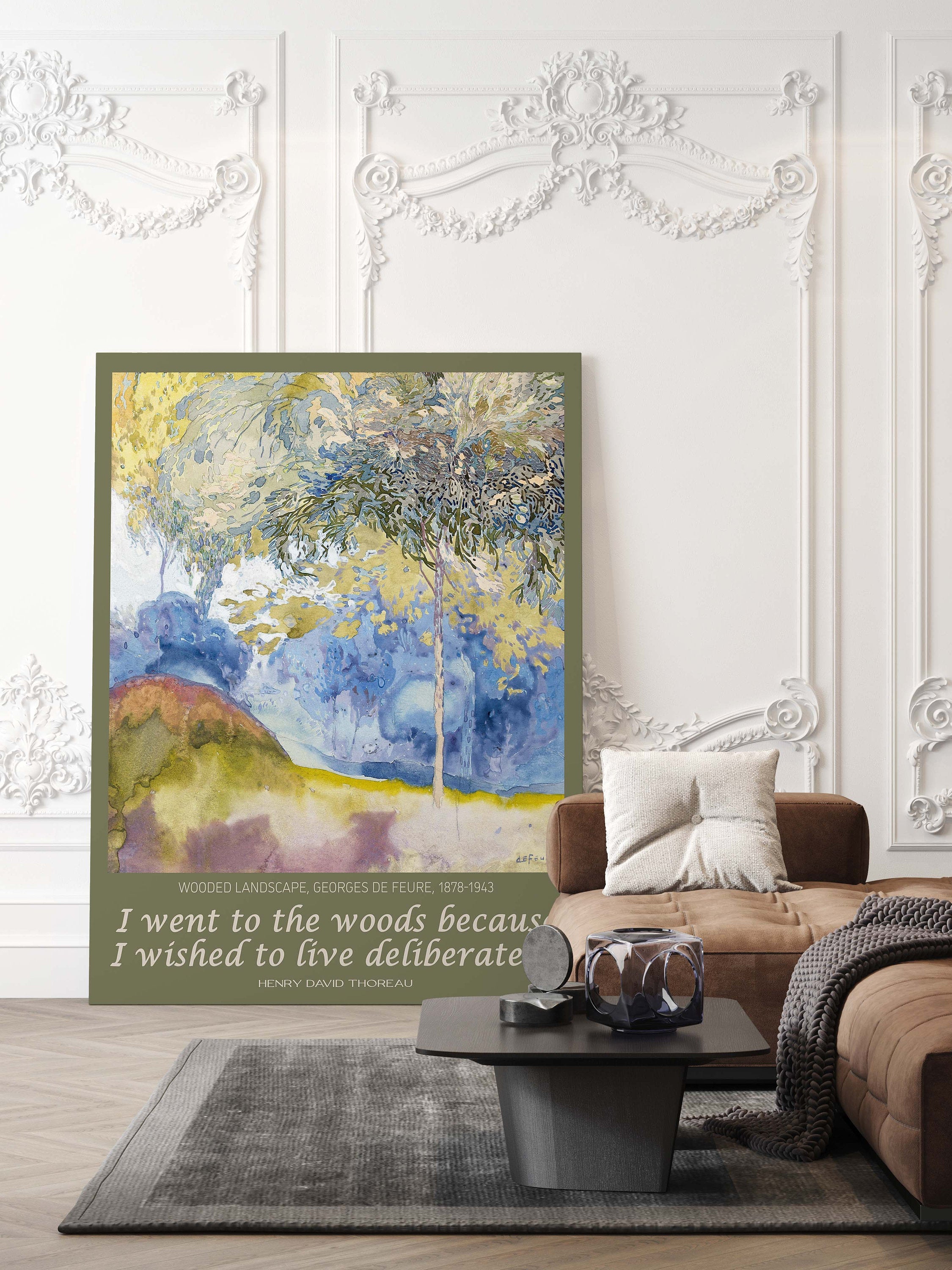 I Went To The Woods Walden and Henry David Thoreau Forest Art Print