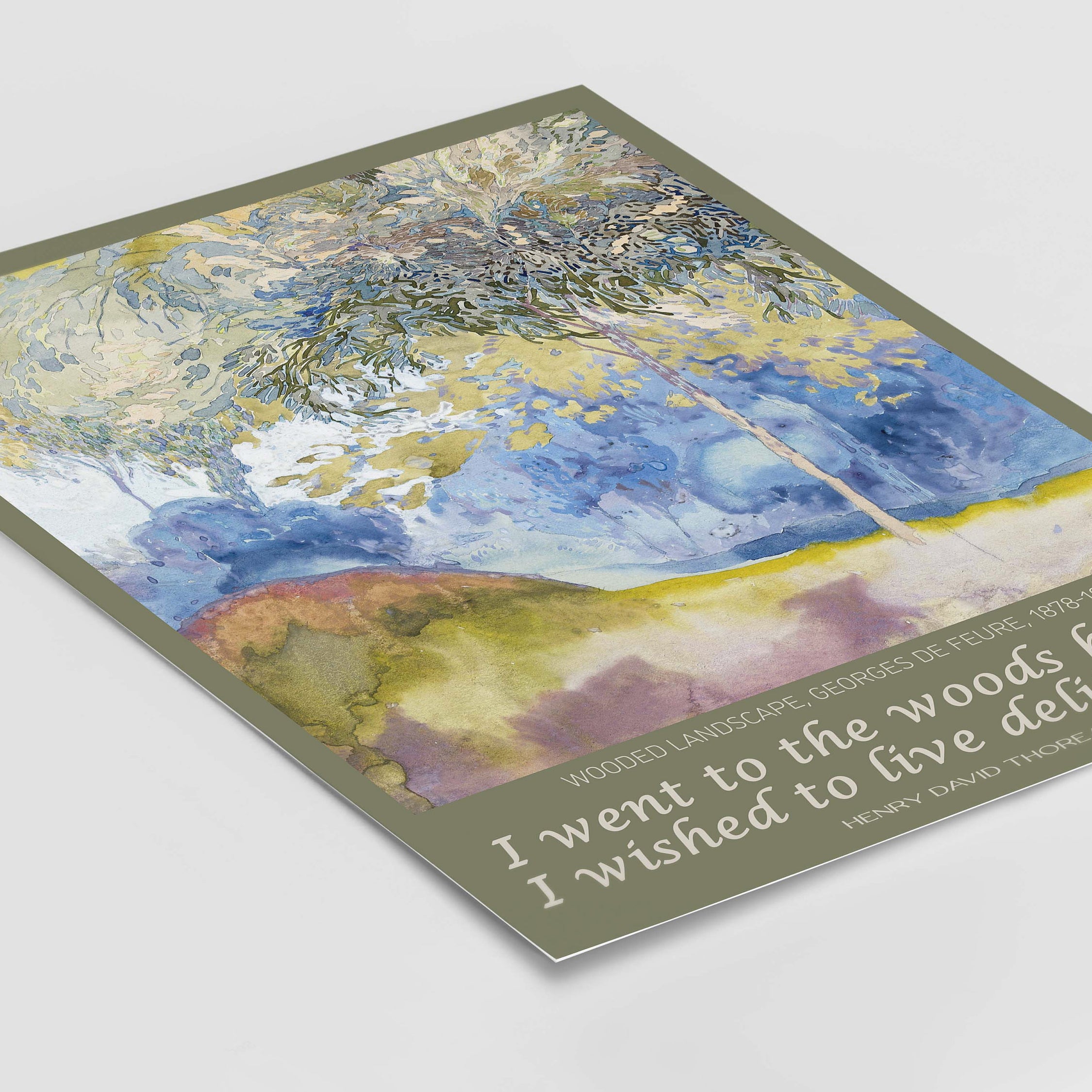 I Went To The Woods Walden and Henry David Thoreau Forest Art Print