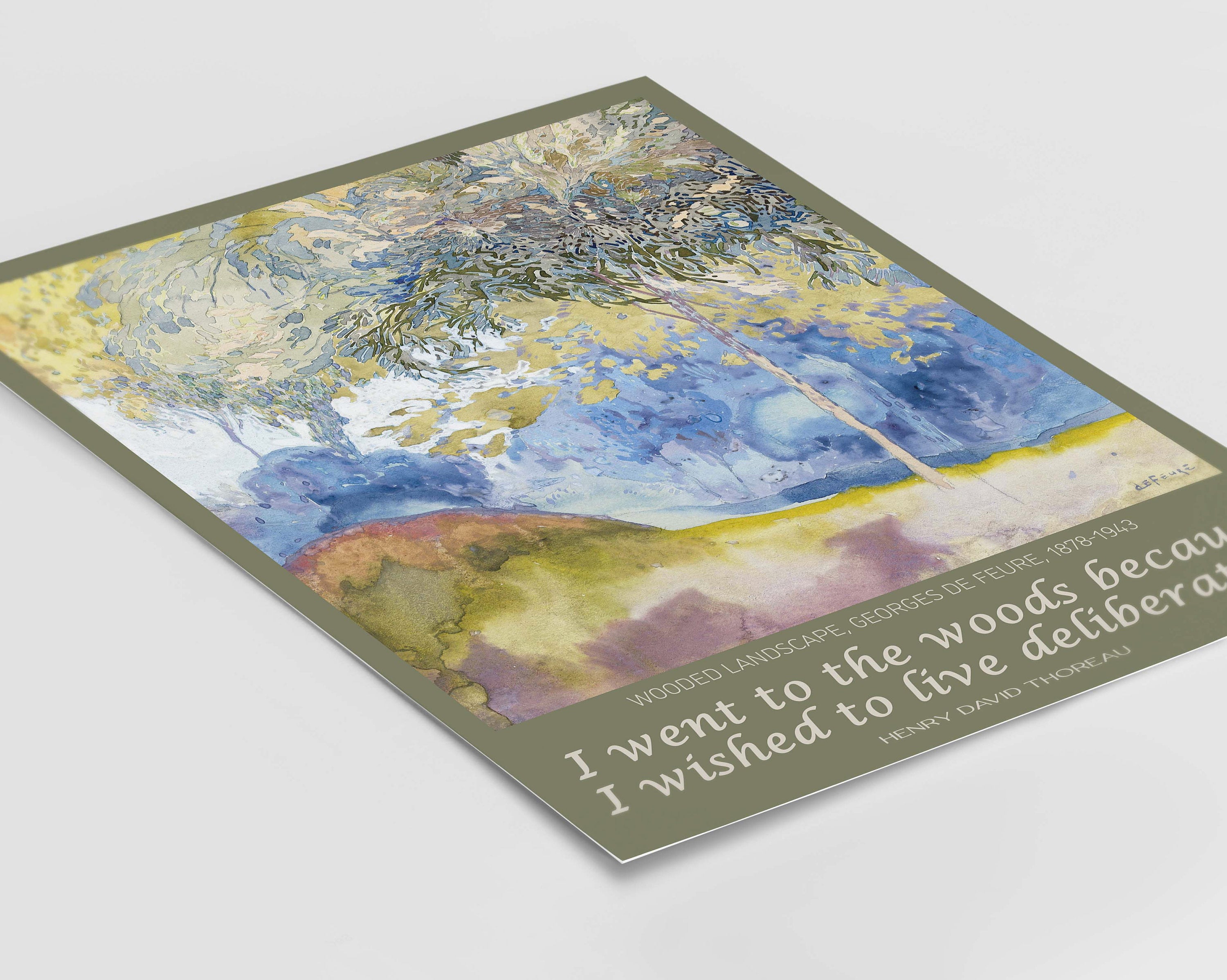 I Went To The Woods Walden and Henry David Thoreau Forest Art Print